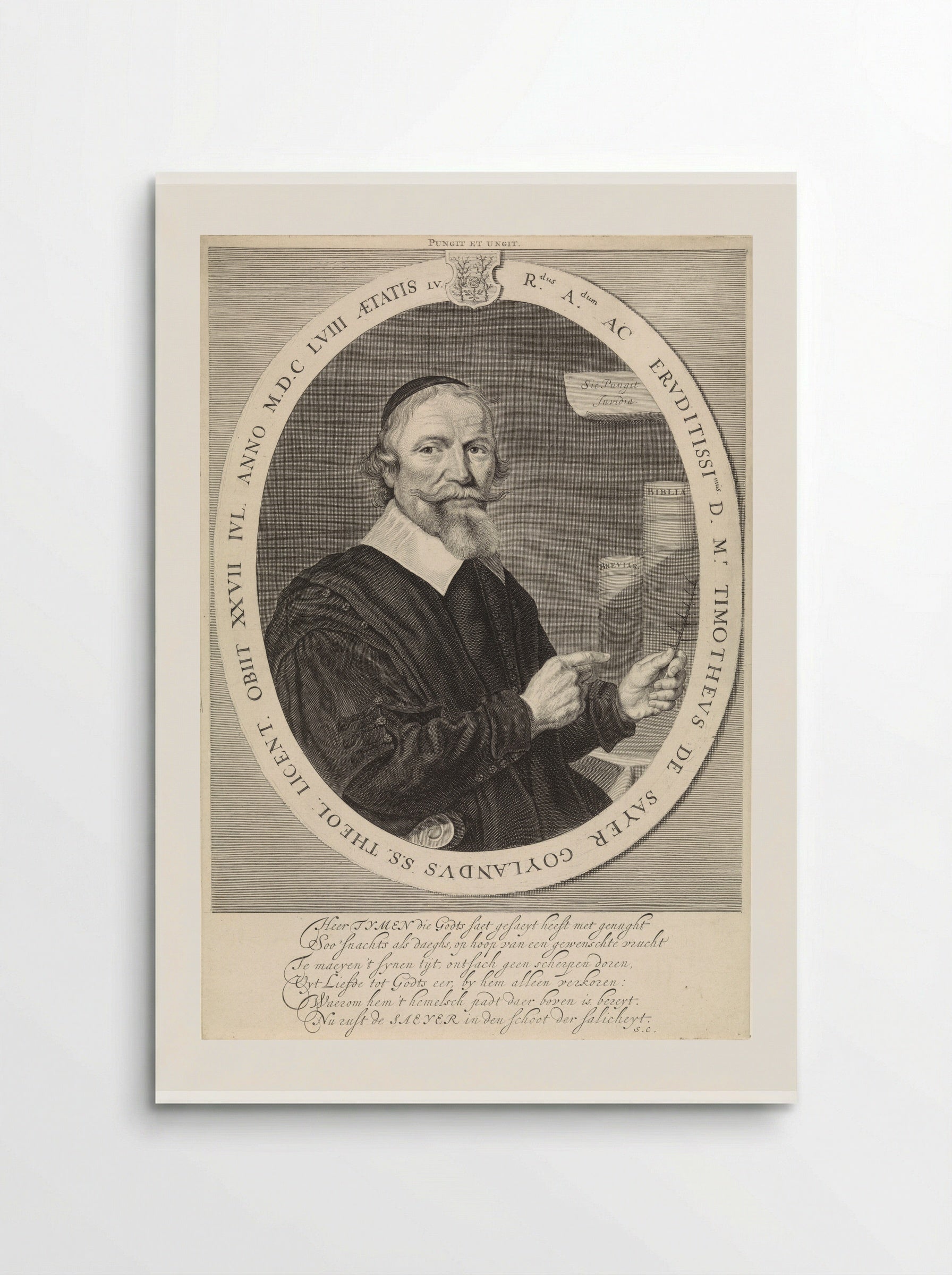 Portrait of Timotheus de Sayer - Theodor Matham - Poster