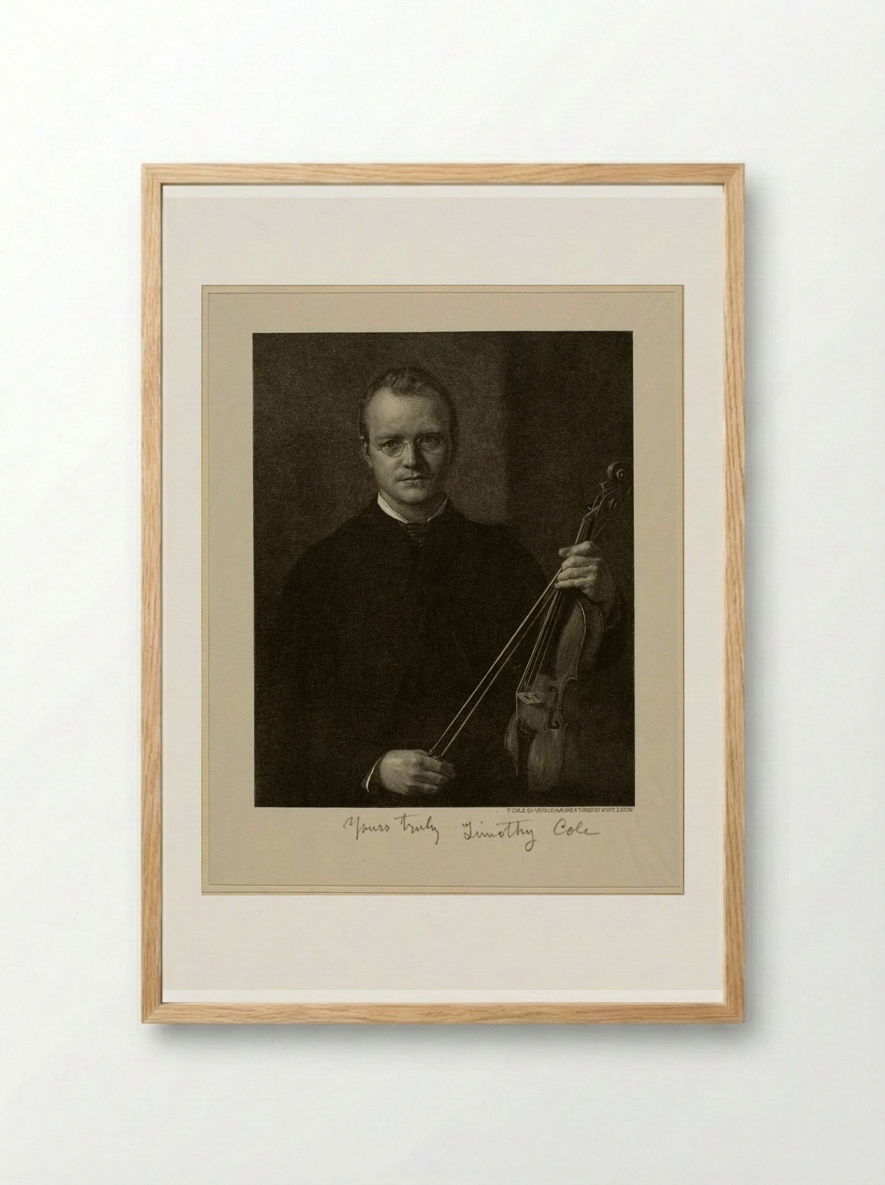 Portrait of Timothy Cole - Timothy Cole - Framed Print Wood