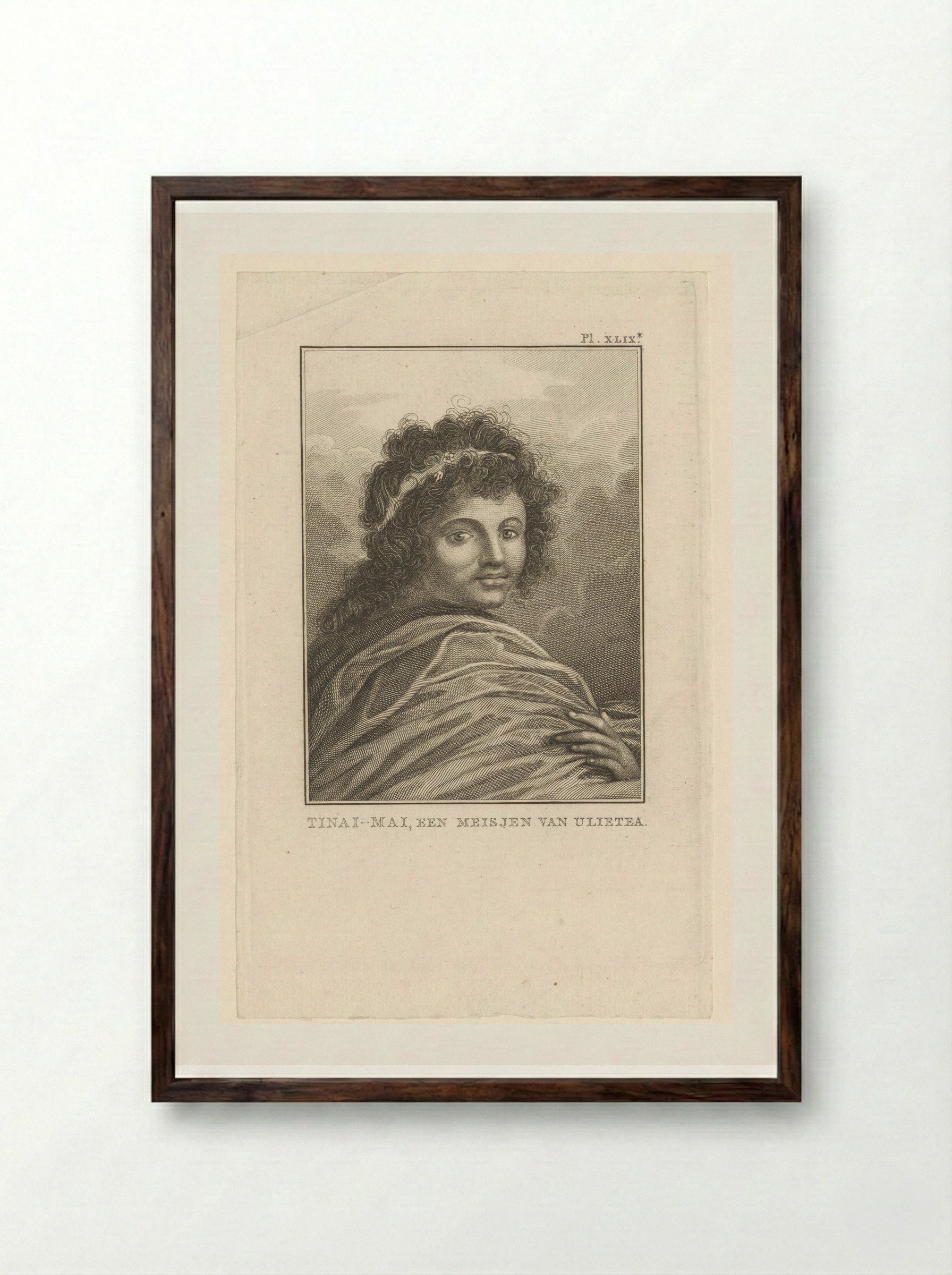 Portrait of Tinai-Mai - Various Artists - Framed Print Dark Wood