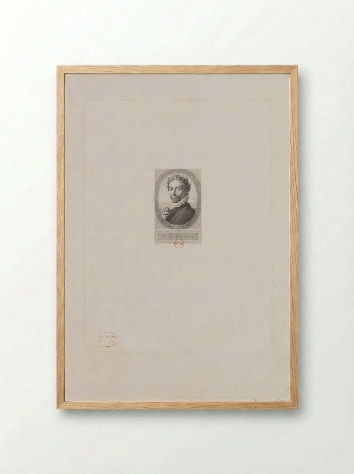 Portrait of Torquato Tasso - Paolo Mercuri - Framed Print Wood