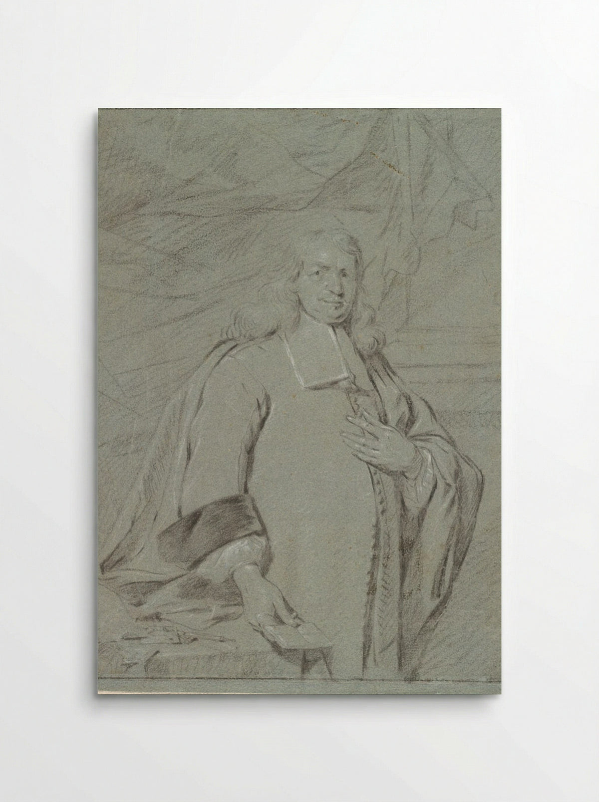 Portrait of Unidentified Standing Man - Abraham van den Tempel - Poster