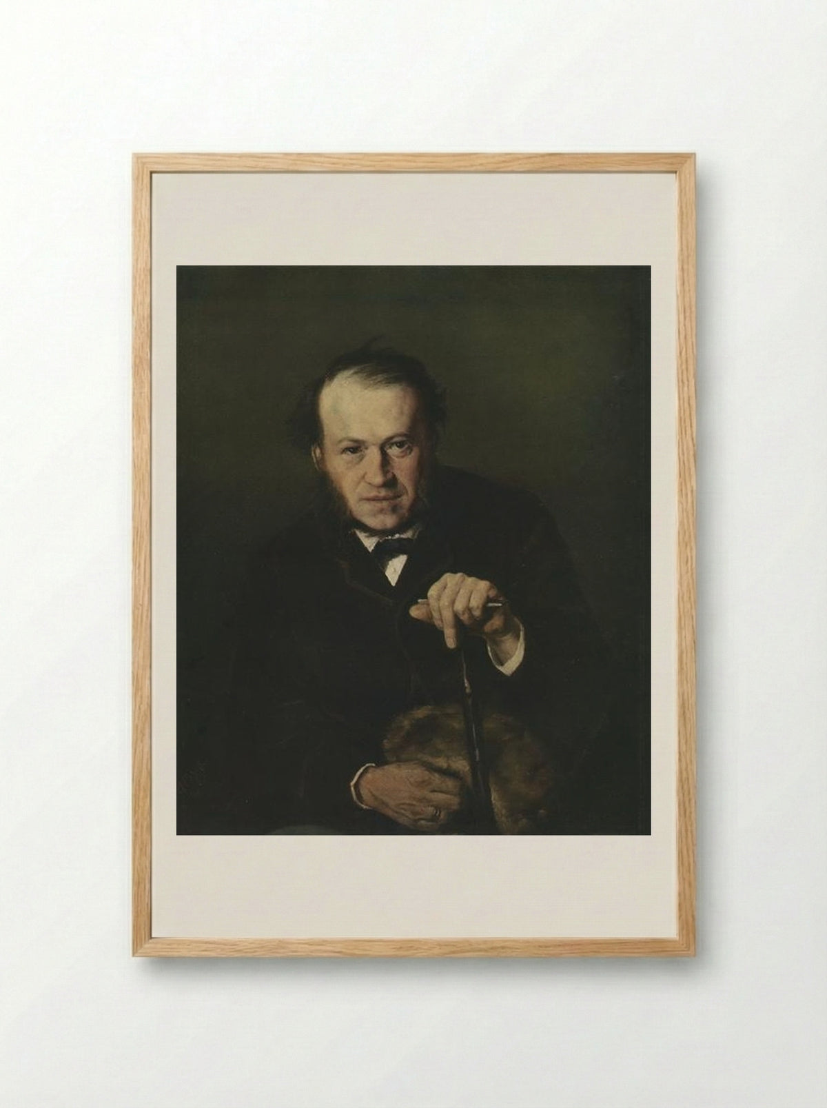 Portrait of Vasily Bezsonov - Vasily Perov - Framed Print Wood