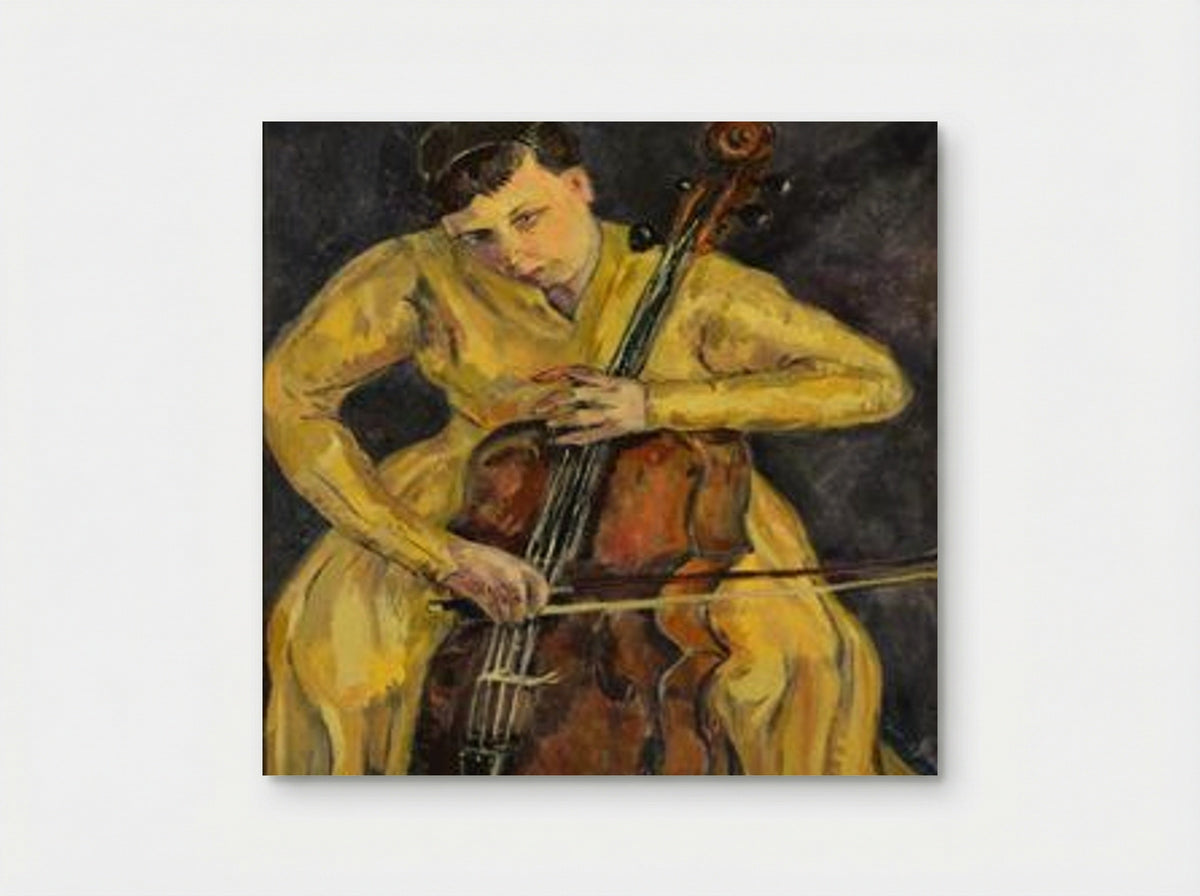 Portrait of Vera Poppe Playing the Cello - Irma Stern - Poster