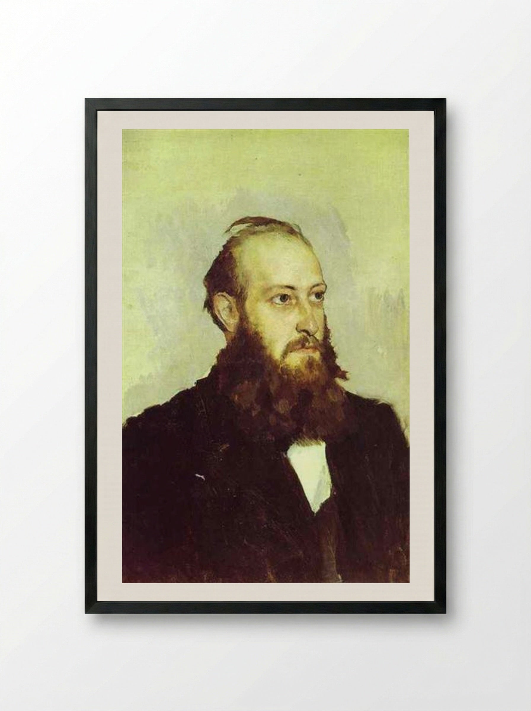 Portrait of Victor Goshkevich - Viktor Vasnetsov - Framed Print Black