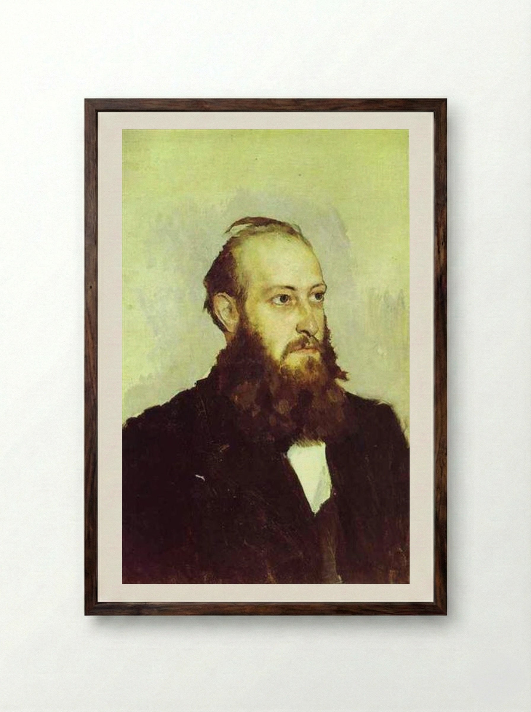 Portrait of Victor Goshkevich - Viktor Vasnetsov - Framed Print Dark Wood