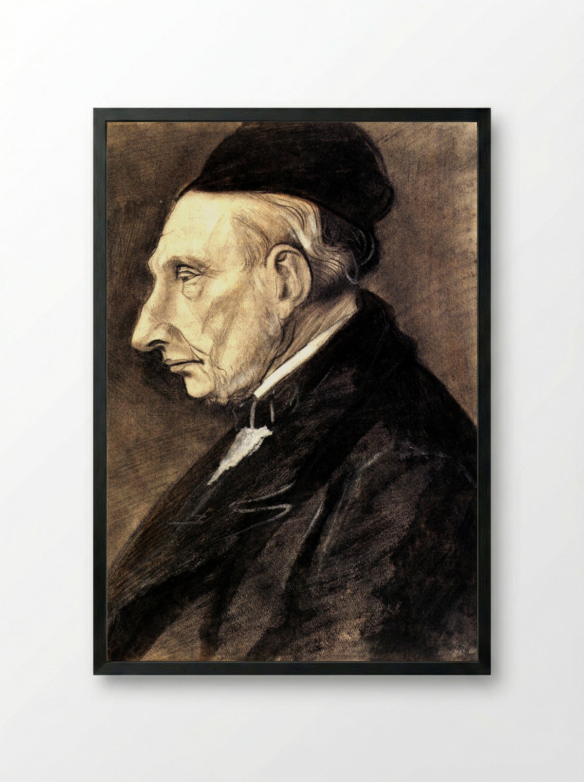 Portrait of Vincent van Gogh, the Artist's Grandfather - Vincent van Gogh - Framed Print Black