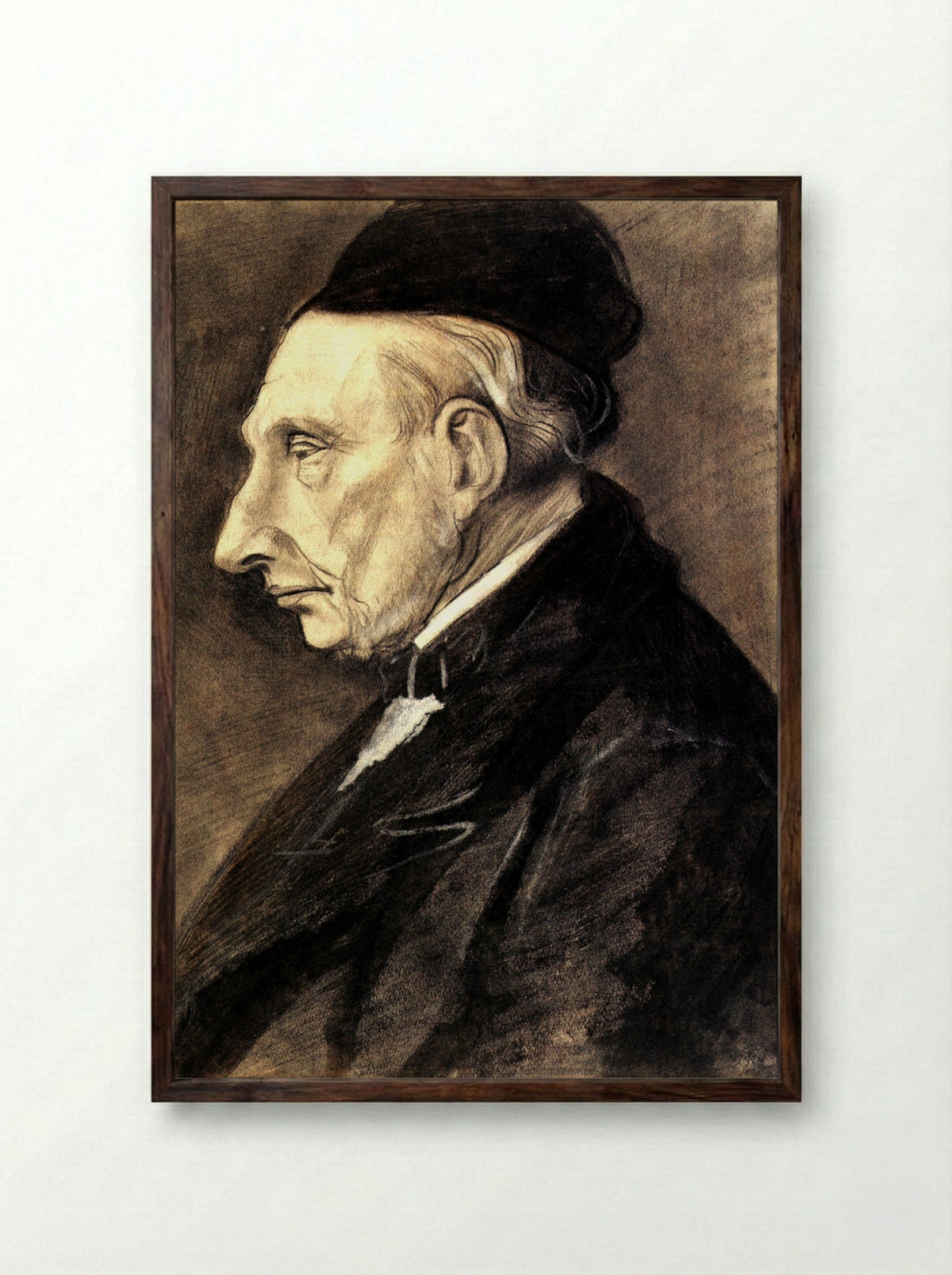 Portrait of Vincent van Gogh, the Artist's Grandfather - Vincent van Gogh - Framed Print Dark Wood