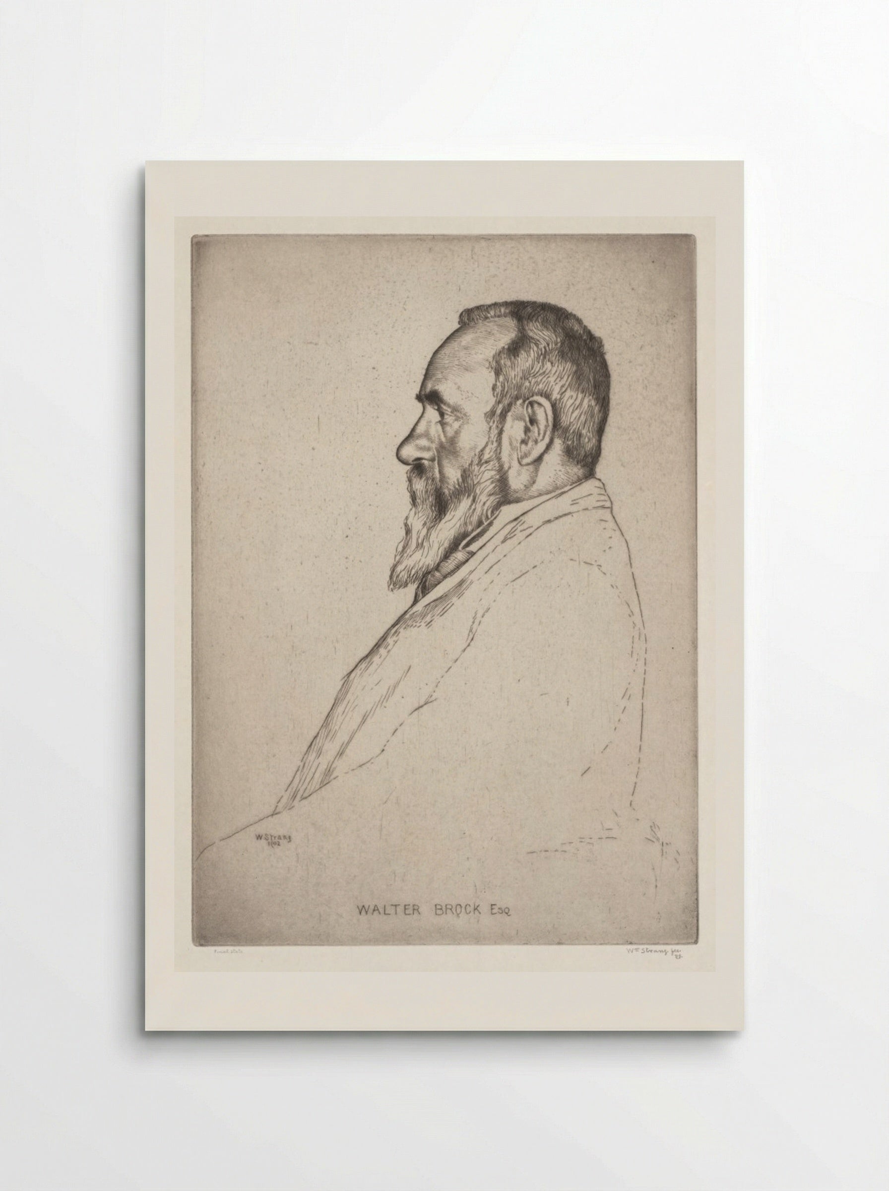 Portrait of Walter Brock - William Strang - Poster
