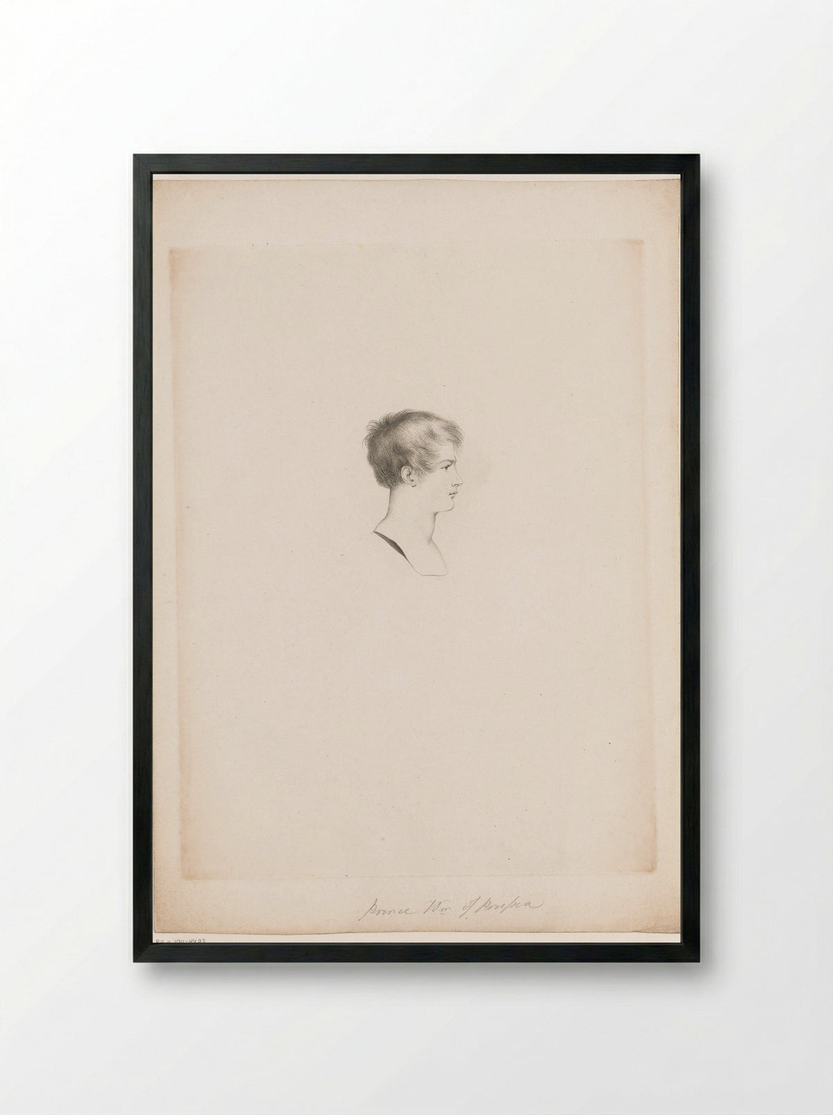 Portrait of Wilhelm I - Giovanni Vendramini - Framed Print Black