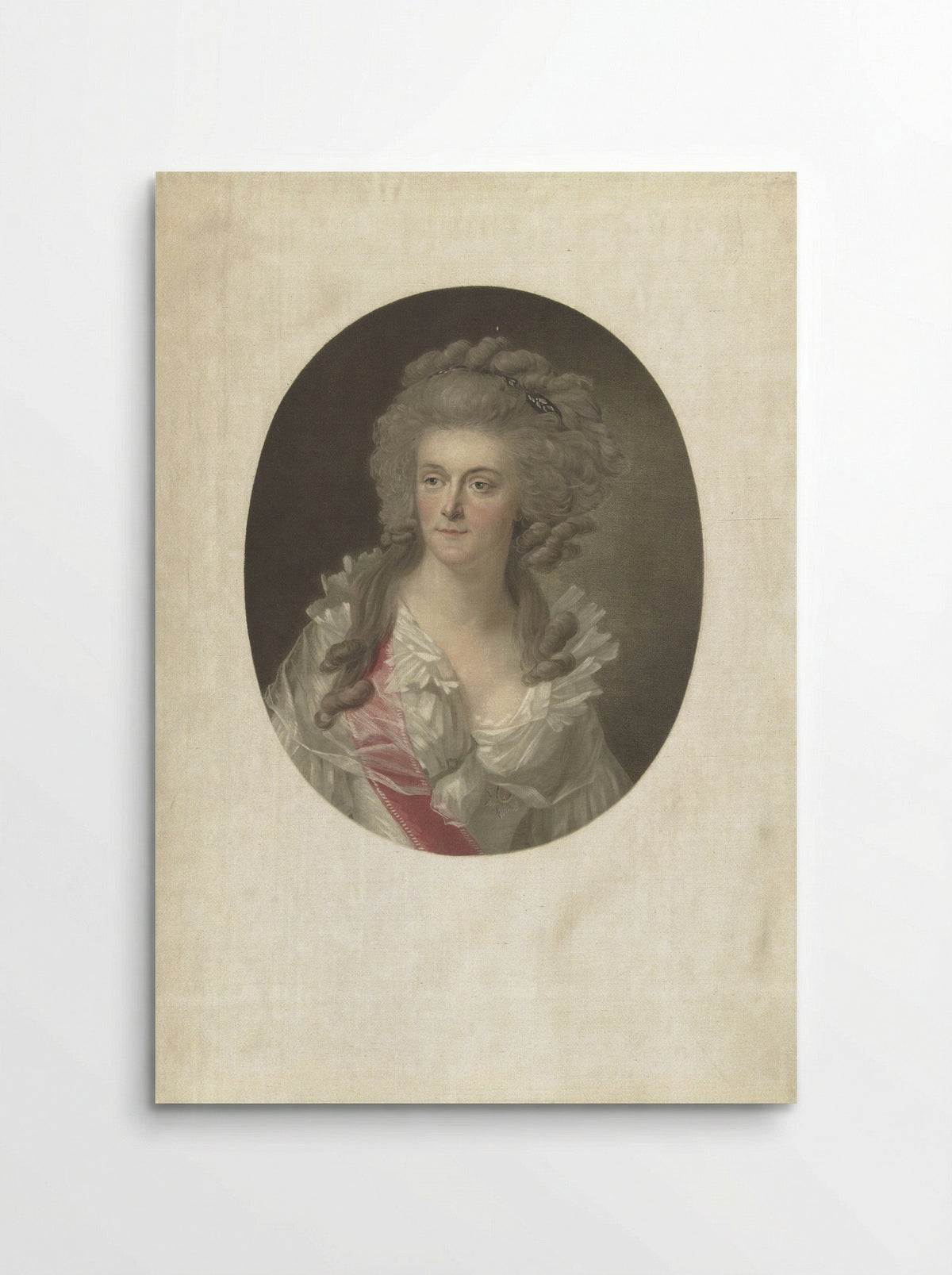 Portrait of Wilhelmina of Prussia - Charles Melchior Descourtis - Poster