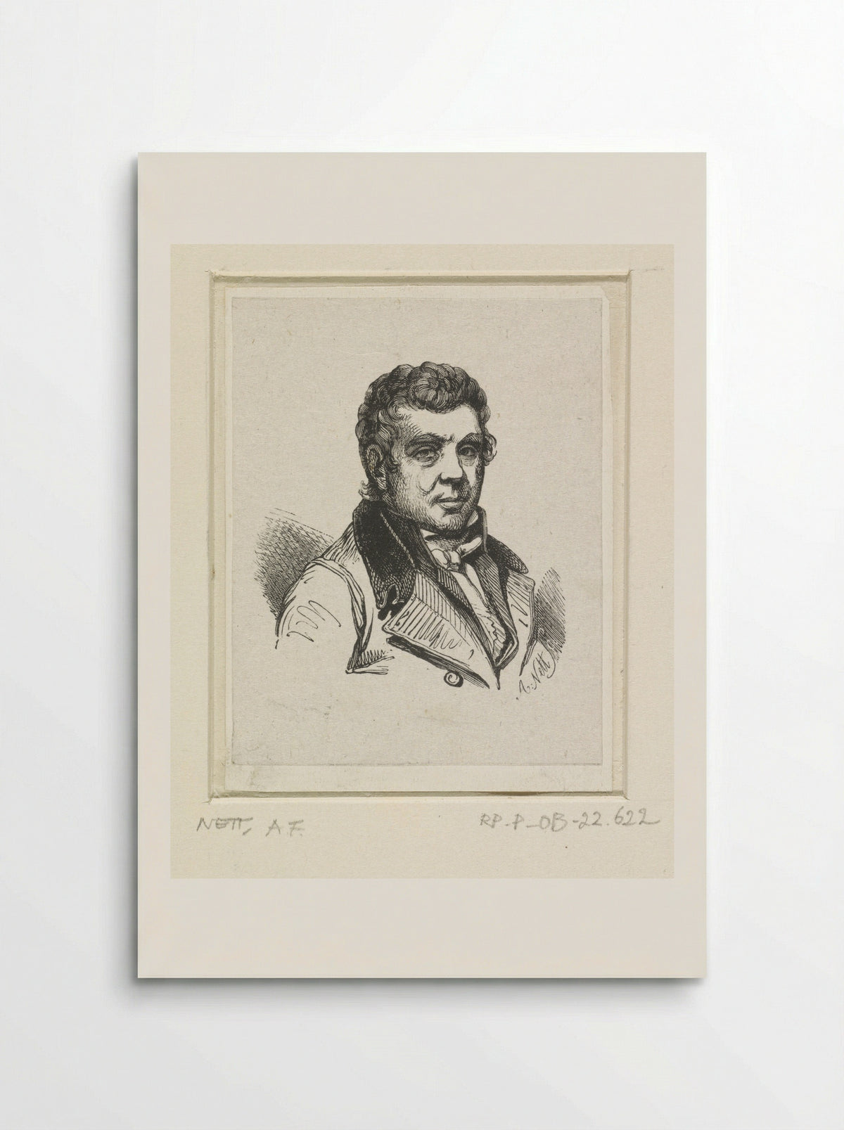 Portrait of Willem Bartel van der Kooi - Albertus Johannes Theodorus Nett - Poster
