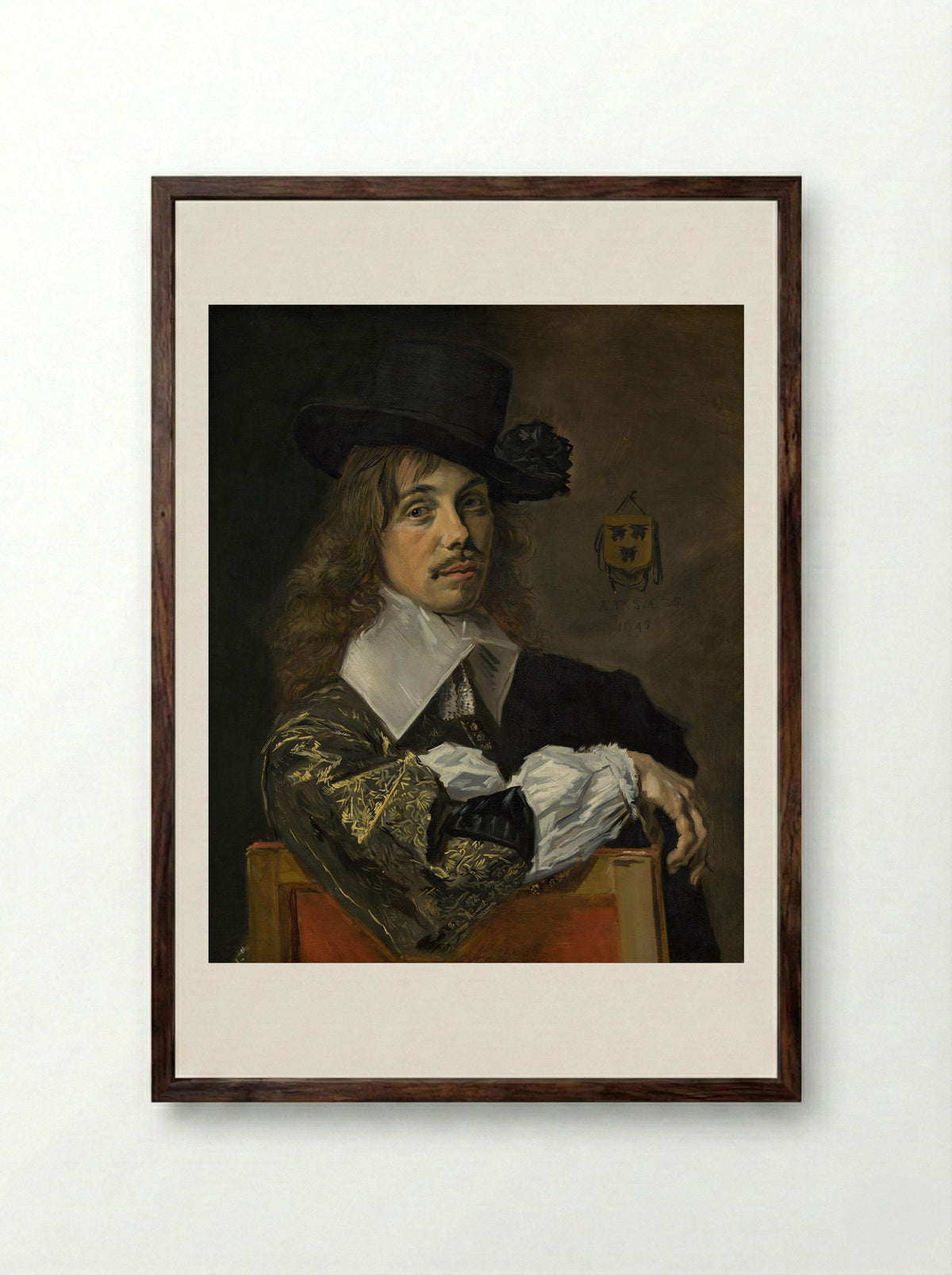 Portrait of Willem Coymans - Frans Hals - Framed Print Dark Wood