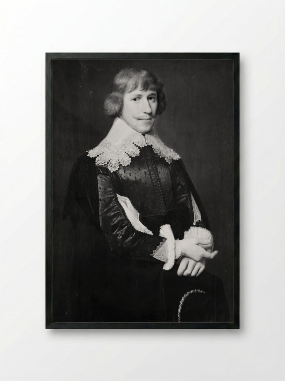 Portrait of Willem Frederik, Count of Nassau-Dietz - Wybrand de Geest (I) - Framed Print Black