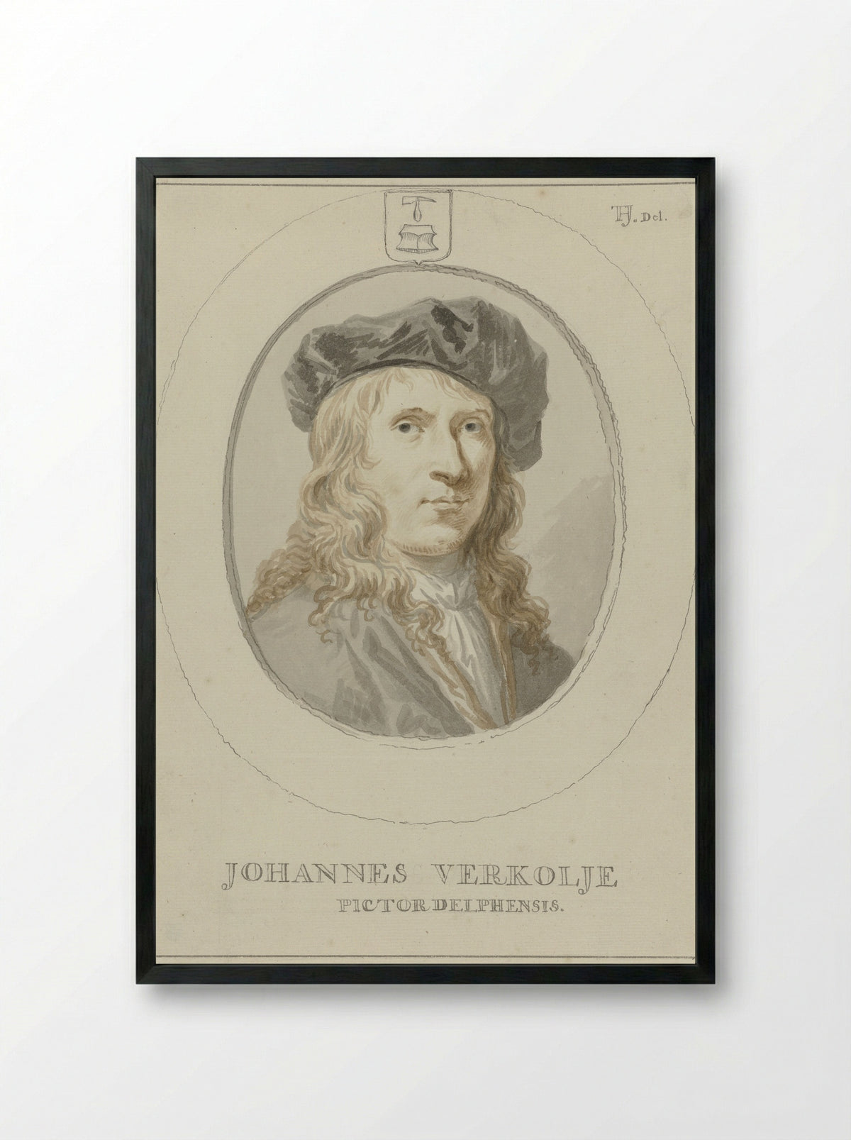 Portrait of Willem III, Prince of Orange - Jan Verkolje - Framed Print Black