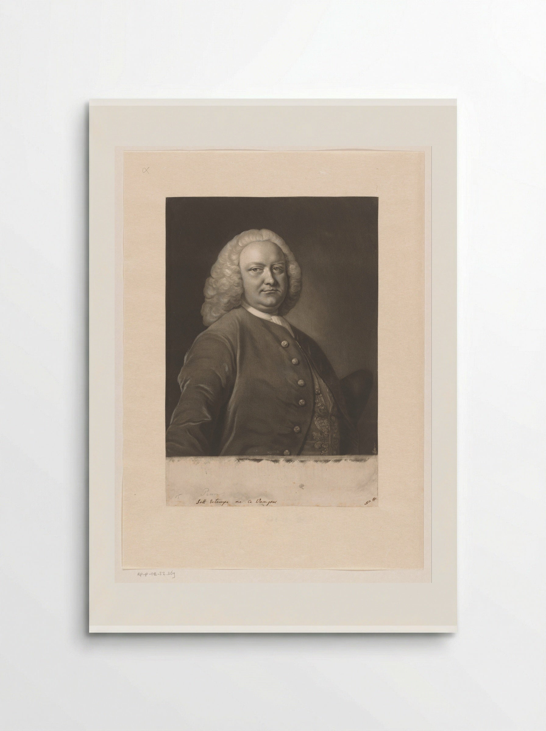 Portrait of William Benn - James McArdell - Poster