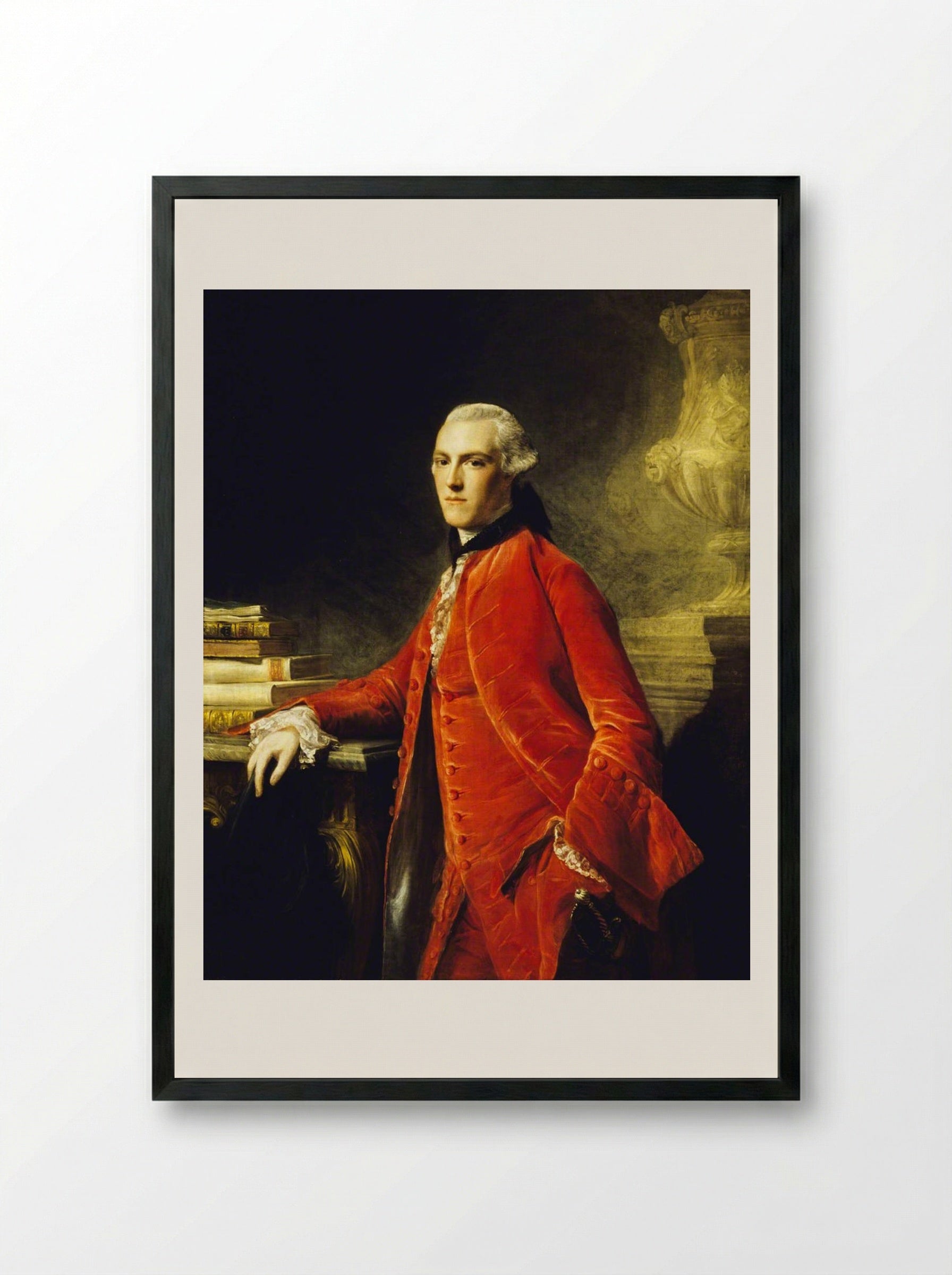 Portrait of William Colyear, Viscount Milsington - Allan Ramsay - Framed Print Black