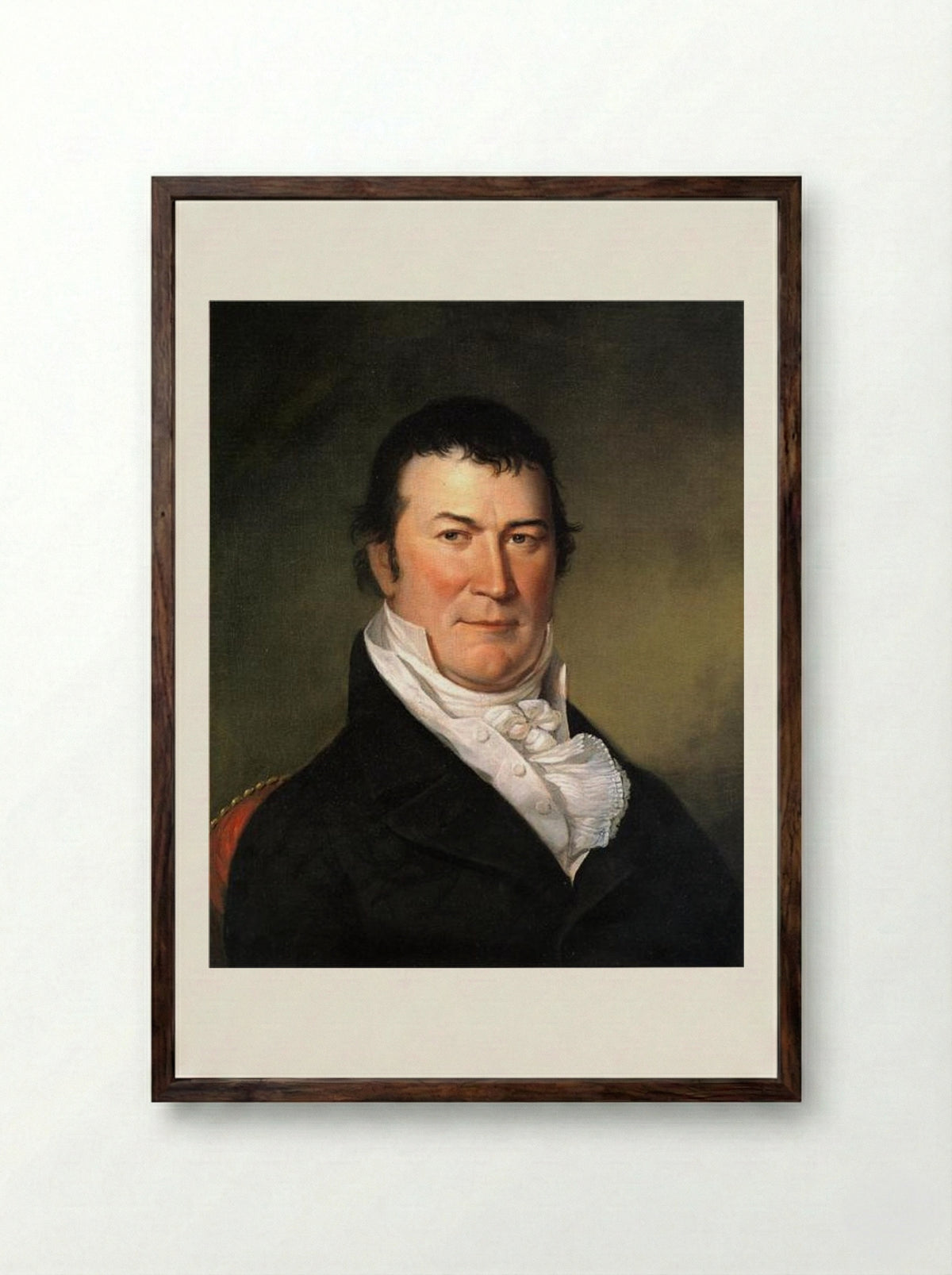 Portrait of William Harris Crawford - Charles Willson Peale - Framed Print Dark Wood