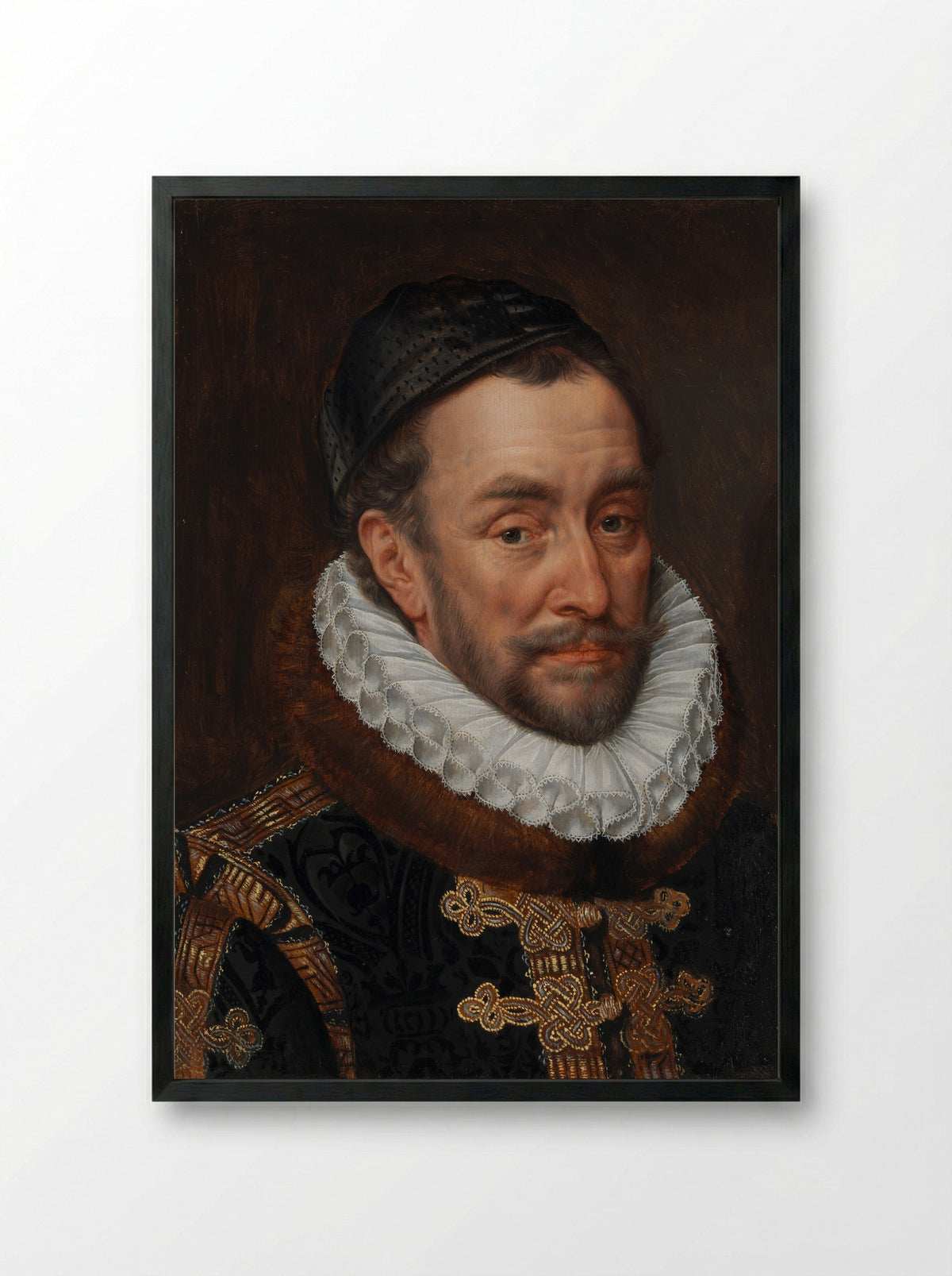 Portrait of William I, Prince of Orange - Adriaen Thomasz. Key - Framed Print Black