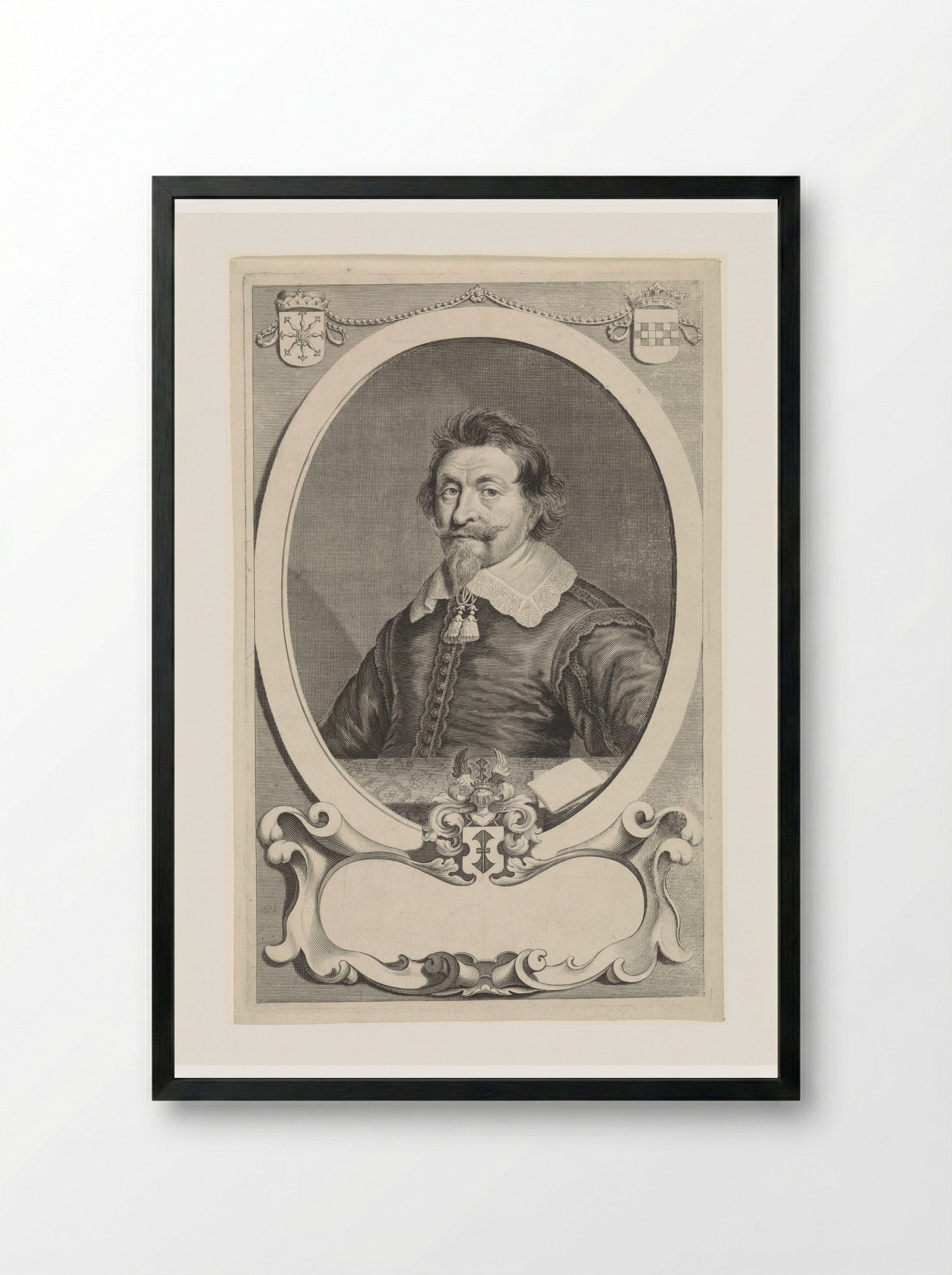 Portrait of Winand ab Heimbach - Theodor Matham - Framed Print Black
