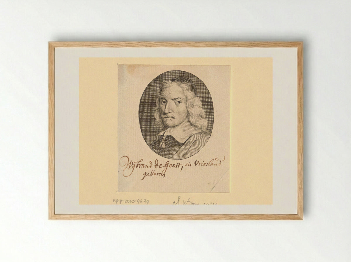 Portrait of Wybrand de Geest - Antonina Houbraken - Framed Print Wood