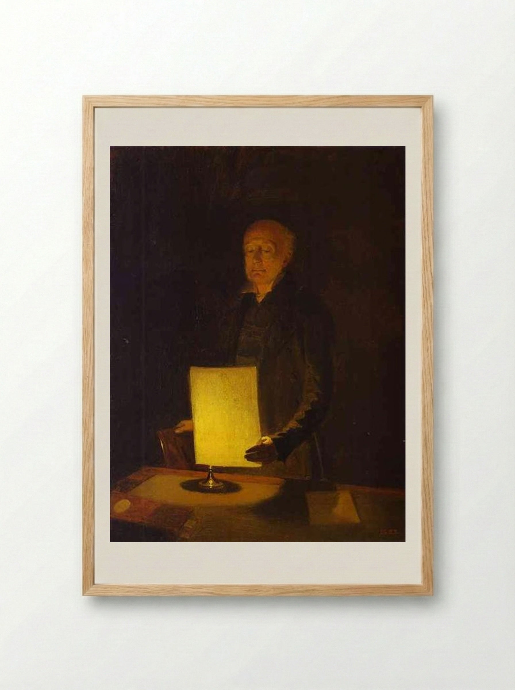 Portrait of Ye. G. Flug - Pavel Fedotov - Framed Print Wood
