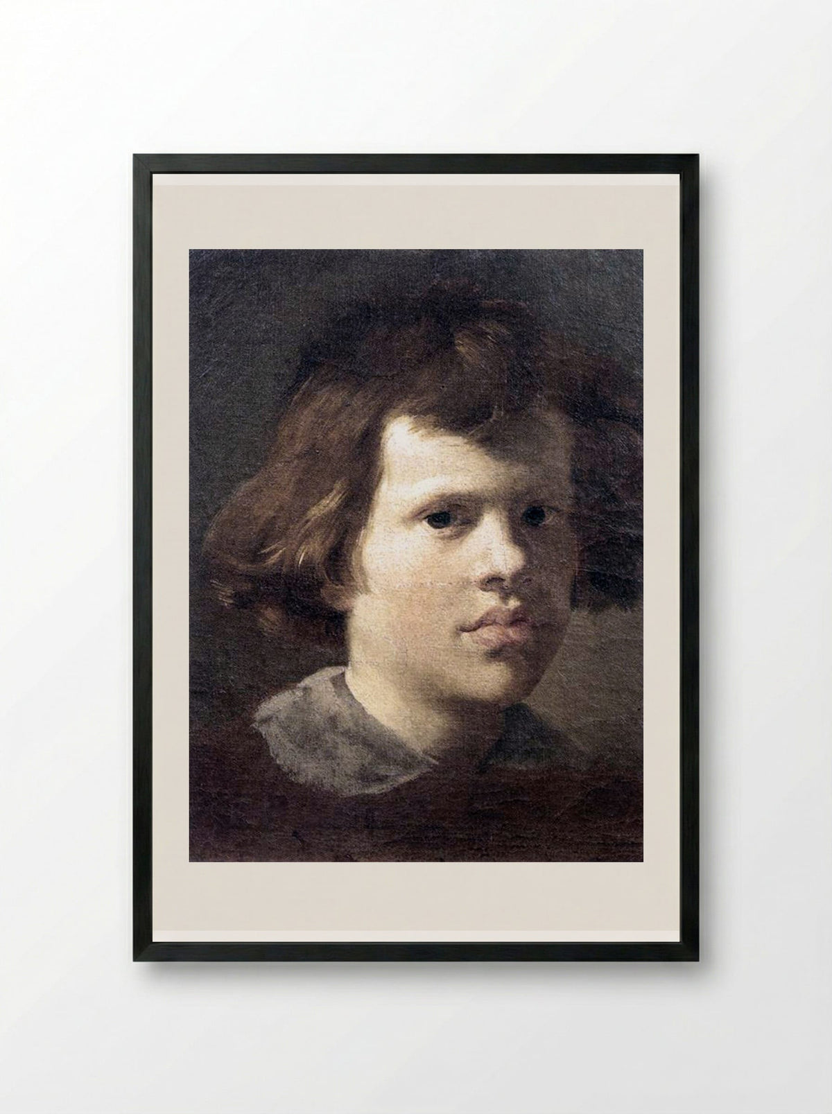Portrait of a Boy - Gian Lorenzo Bernini - Framed Print Black