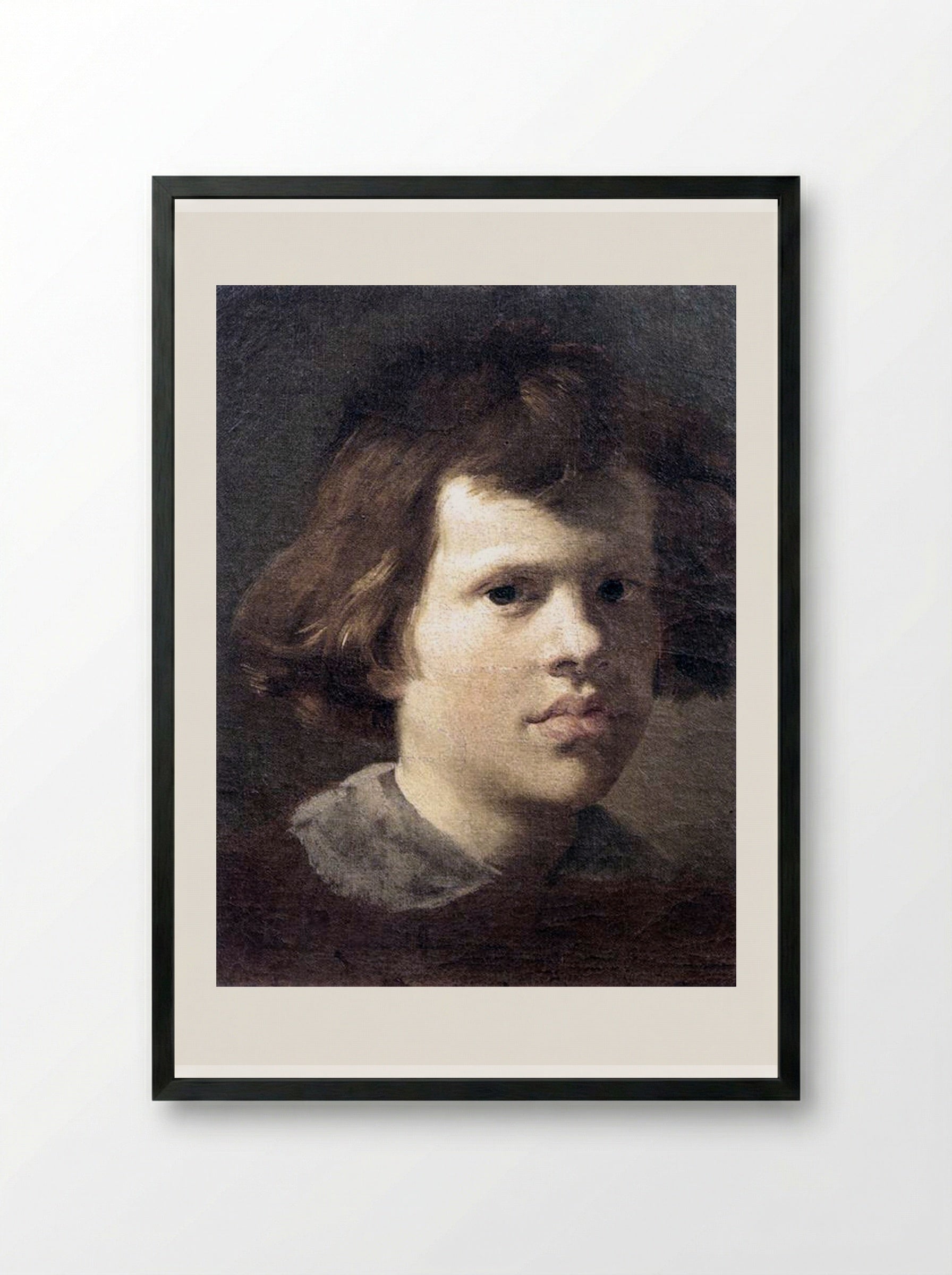 Portrait of a Boy - Gian Lorenzo Bernini - Framed Print Black