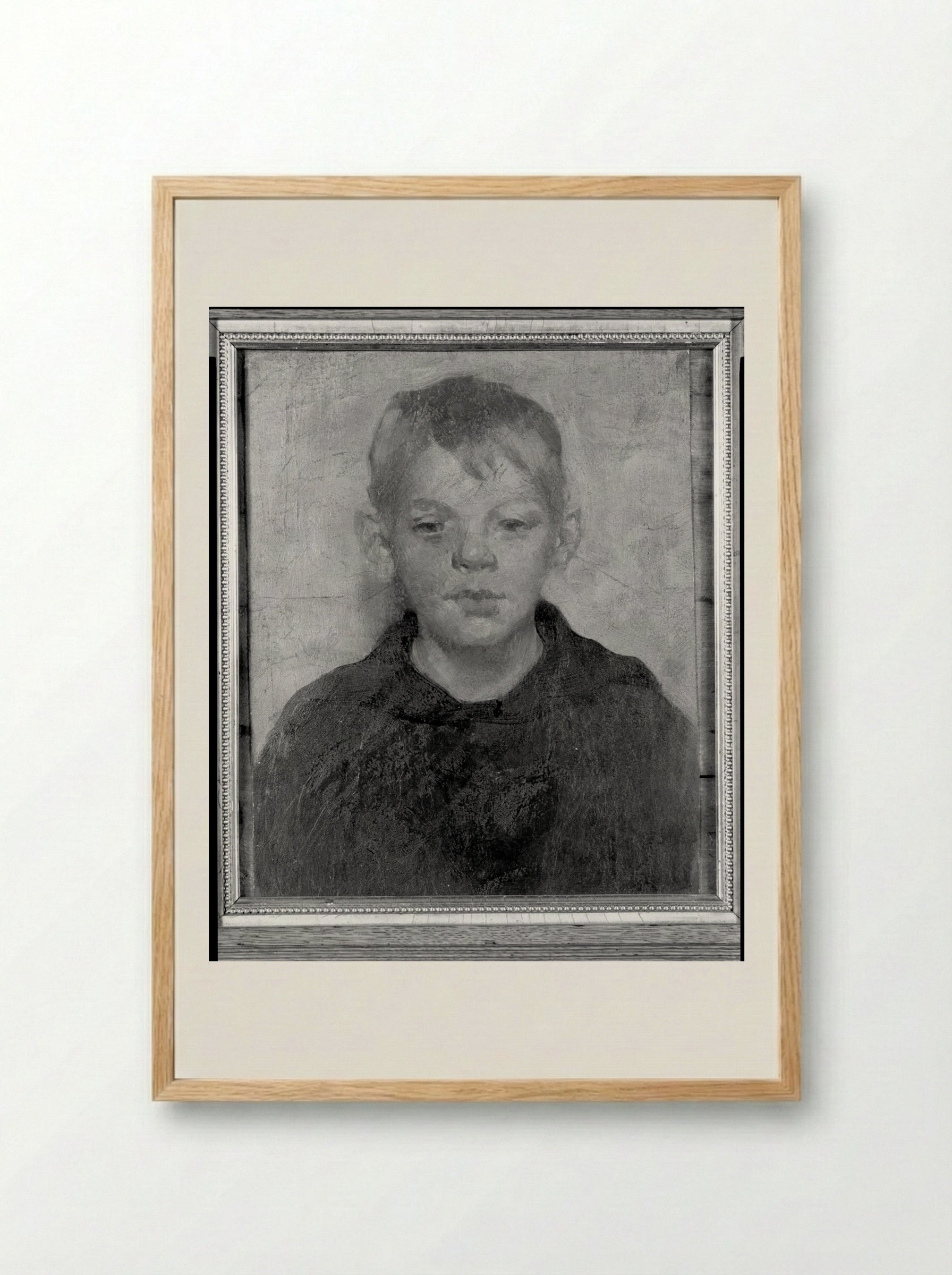 Portrait of a Boy - Julian Alden Weir - Framed Print Wood