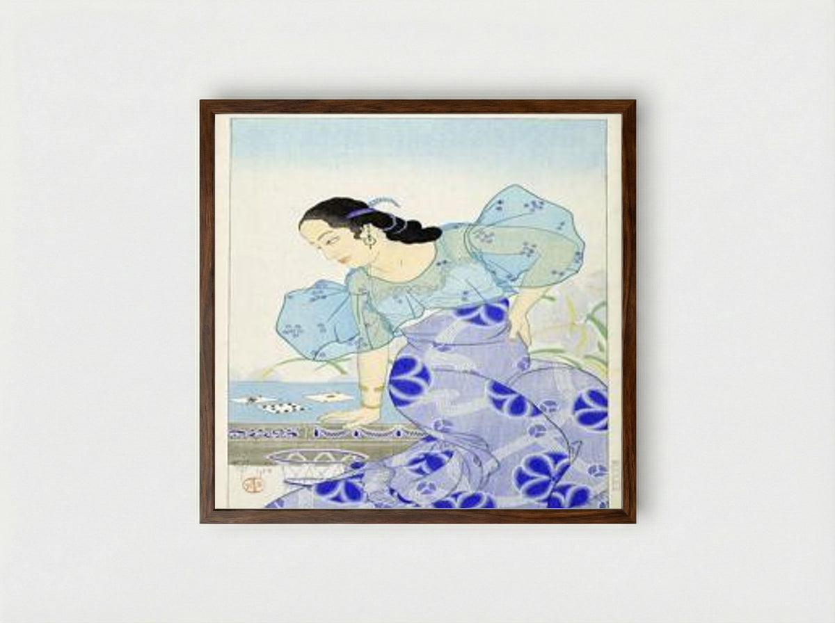 Portrait of a Chamorro Woman - Elizabeth Keith - Framed Print Dark Wood