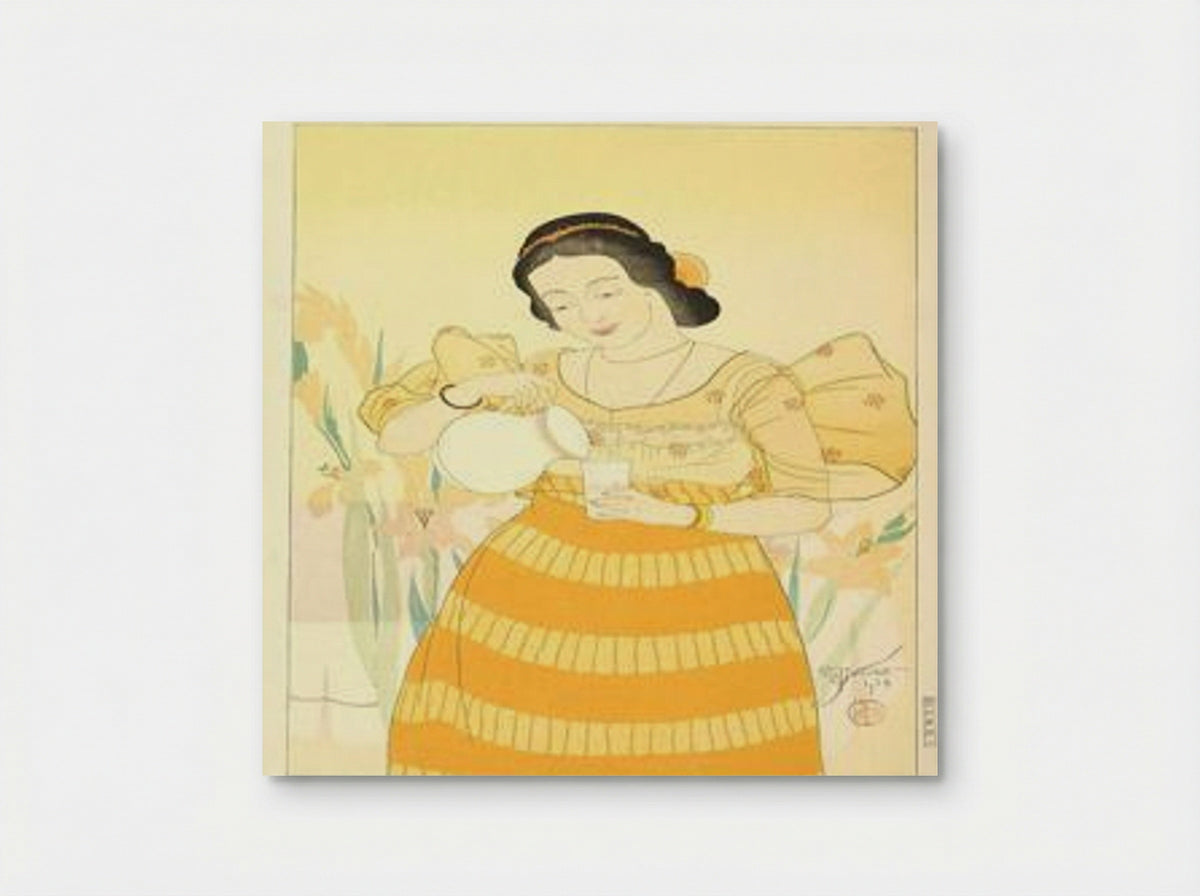 Portrait of a Chamorro Woman - Orange - Poster