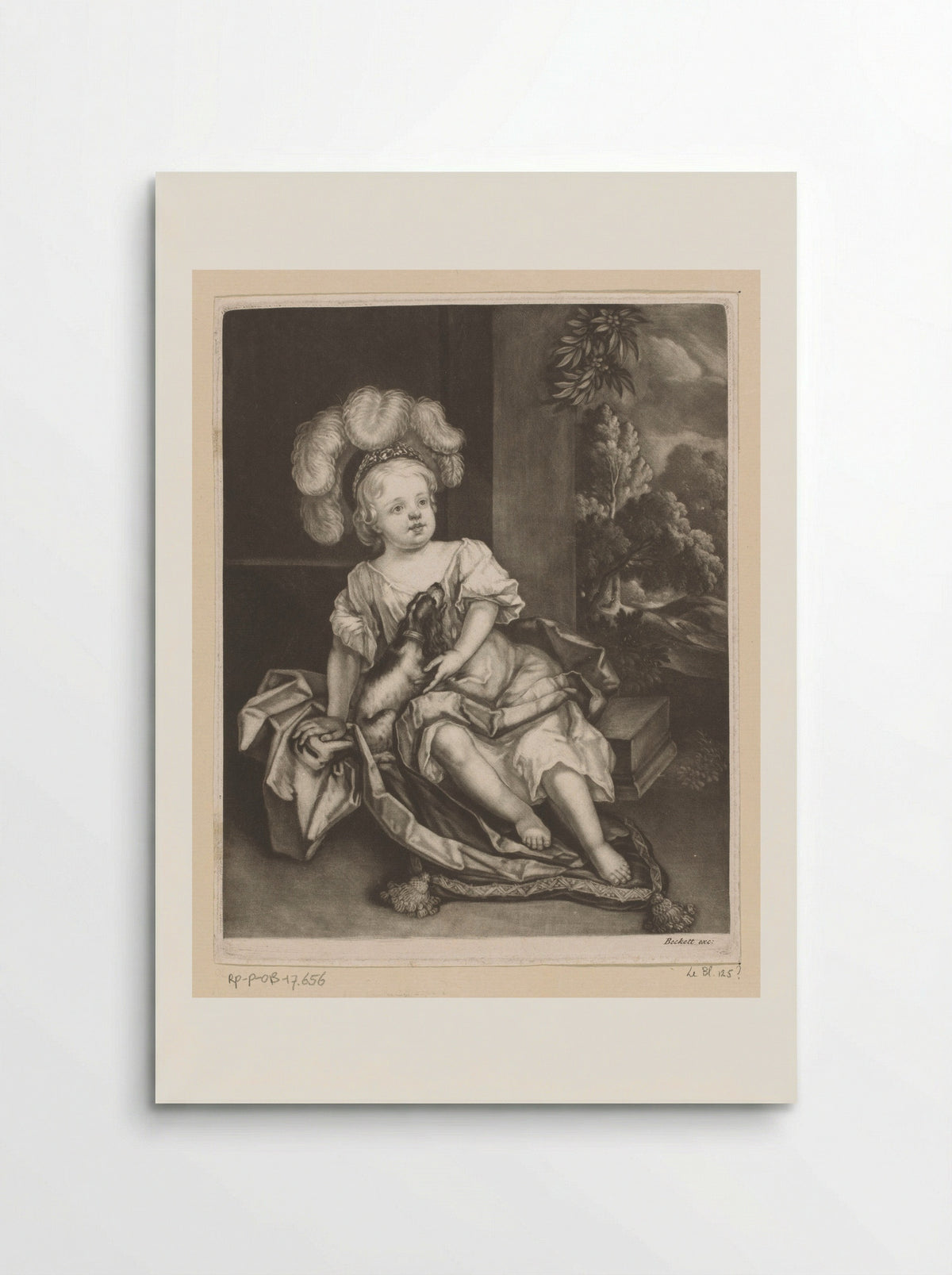 Portrait of a Child with a Dog, possibly William, Duke of Gloucester - Isaac Beckett - Poster
