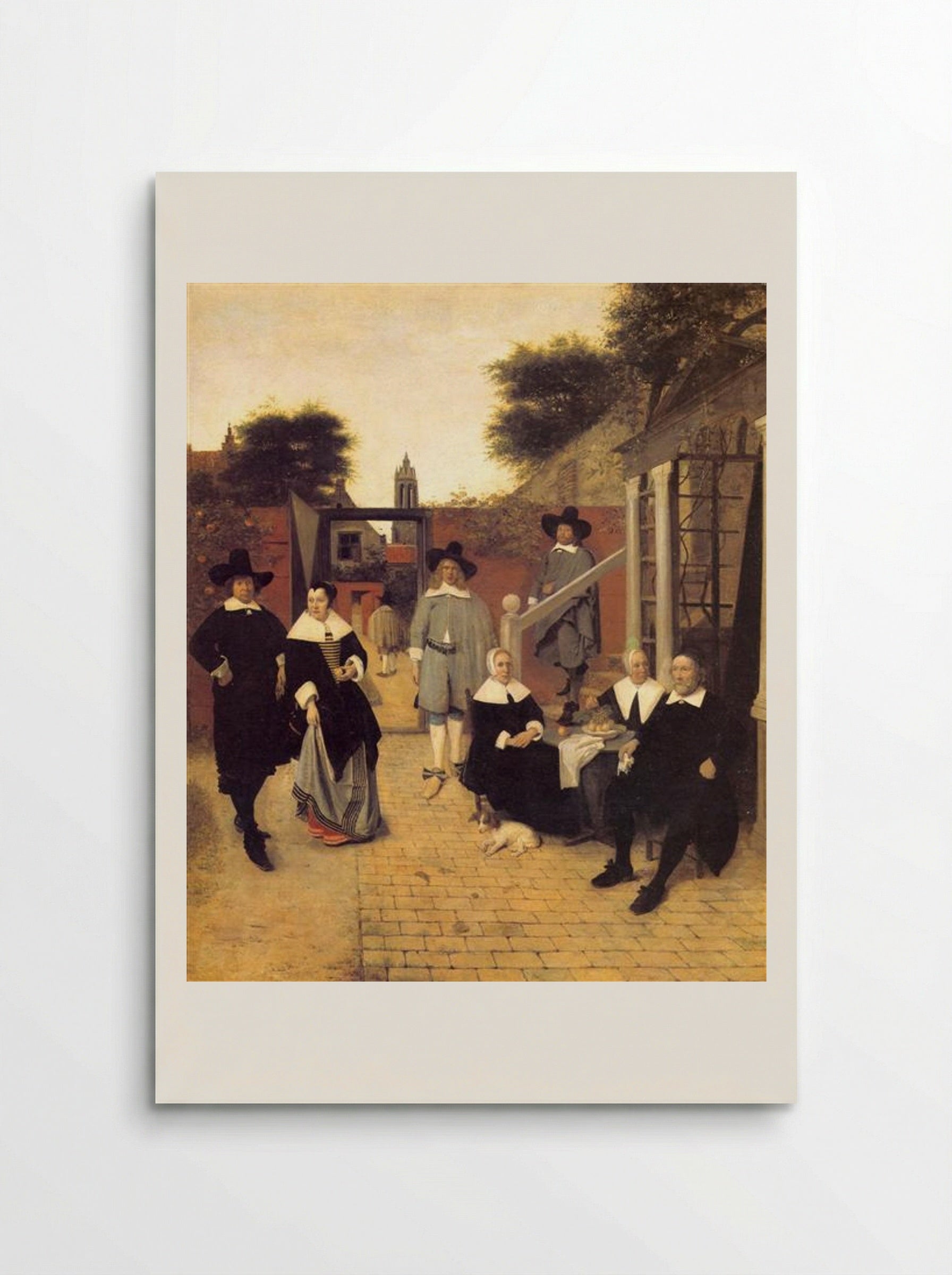 Portrait of a Family in a Courtyard - Pieter de Hooch - Poster