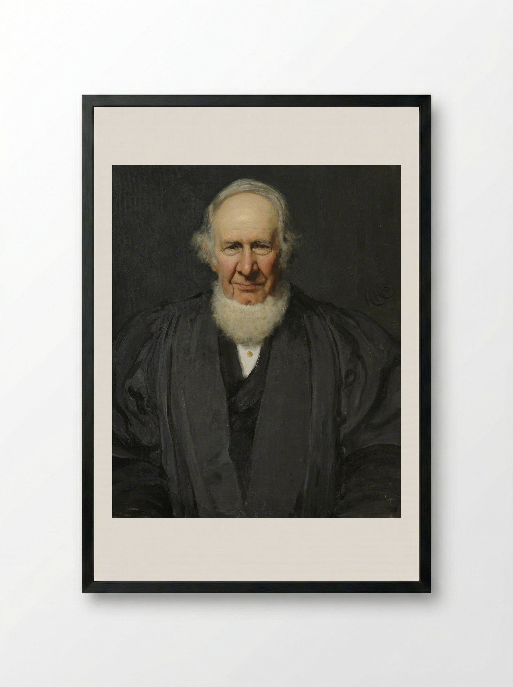 Portrait of a Gentleman - Hubert von Herkomer - Framed Print Black