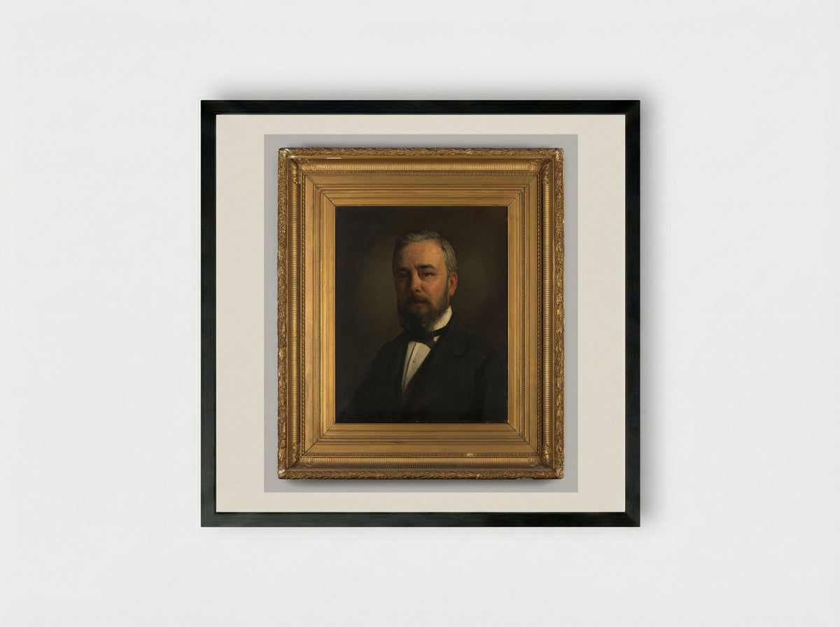 Portrait of a Gentleman - Hendrik Valkenburg - Framed Print Black