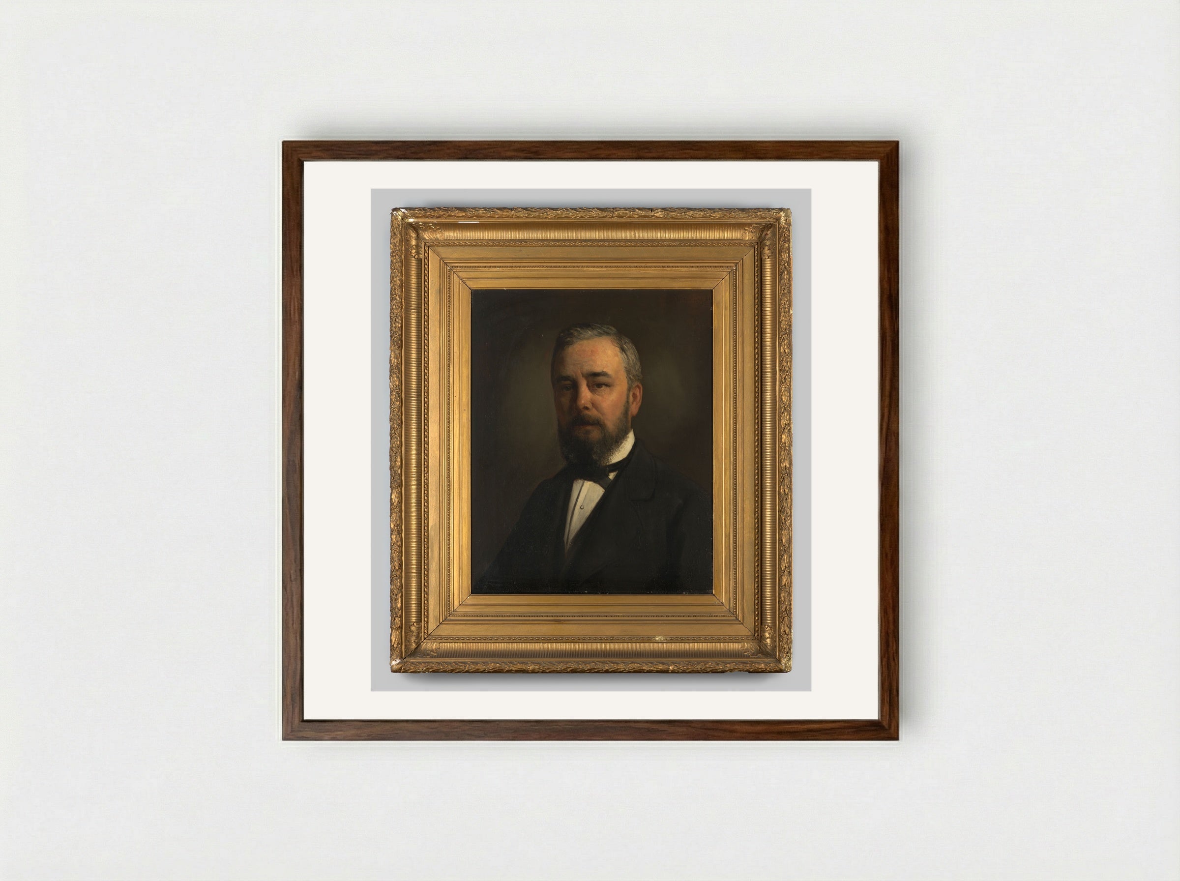 Portrait of a Gentleman - Hendrik Valkenburg - Framed Print Dark Wood