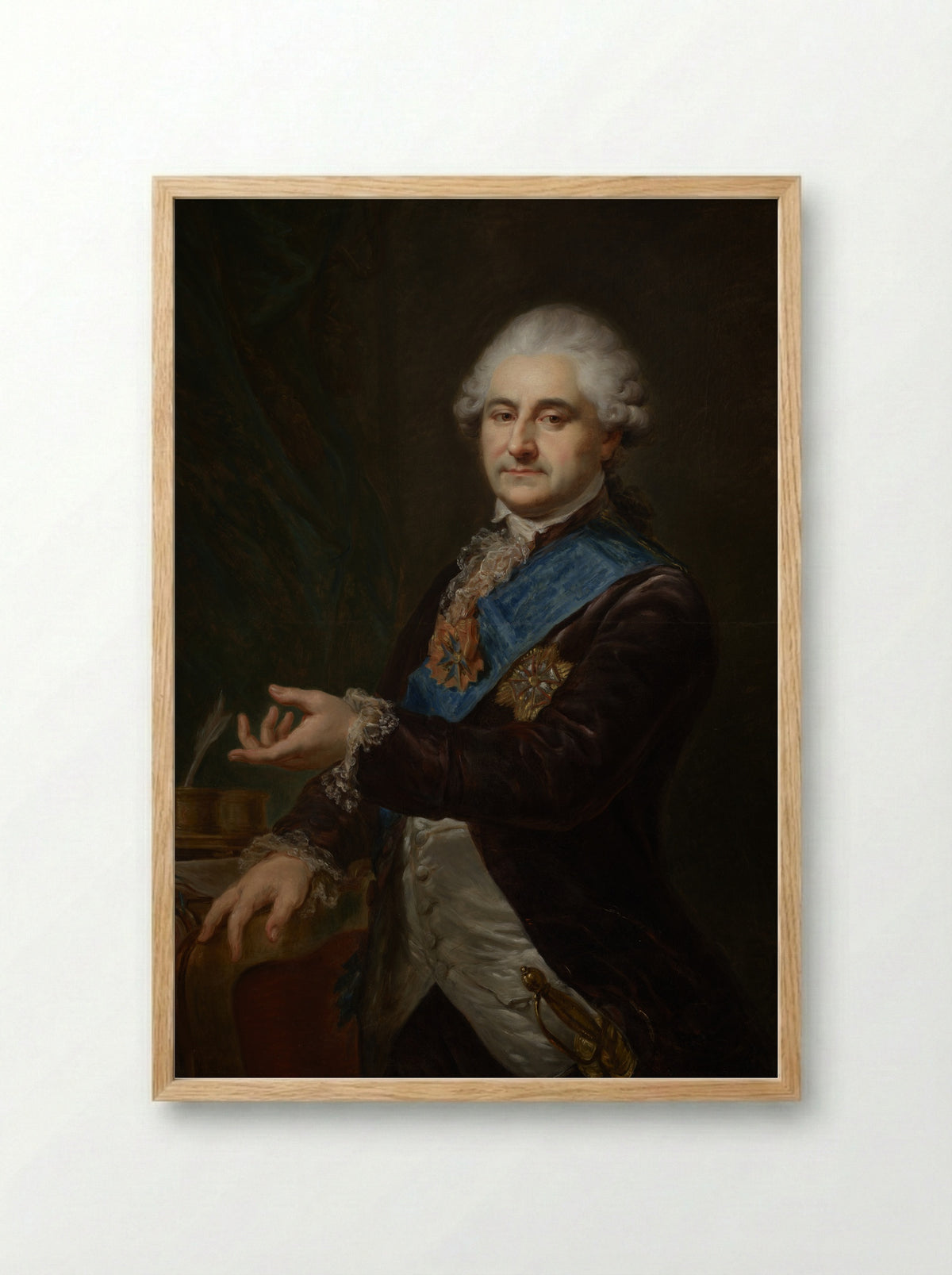 Portrait of a Gentleman - Johann Baptist Lampi the Elder - Framed Print Wood