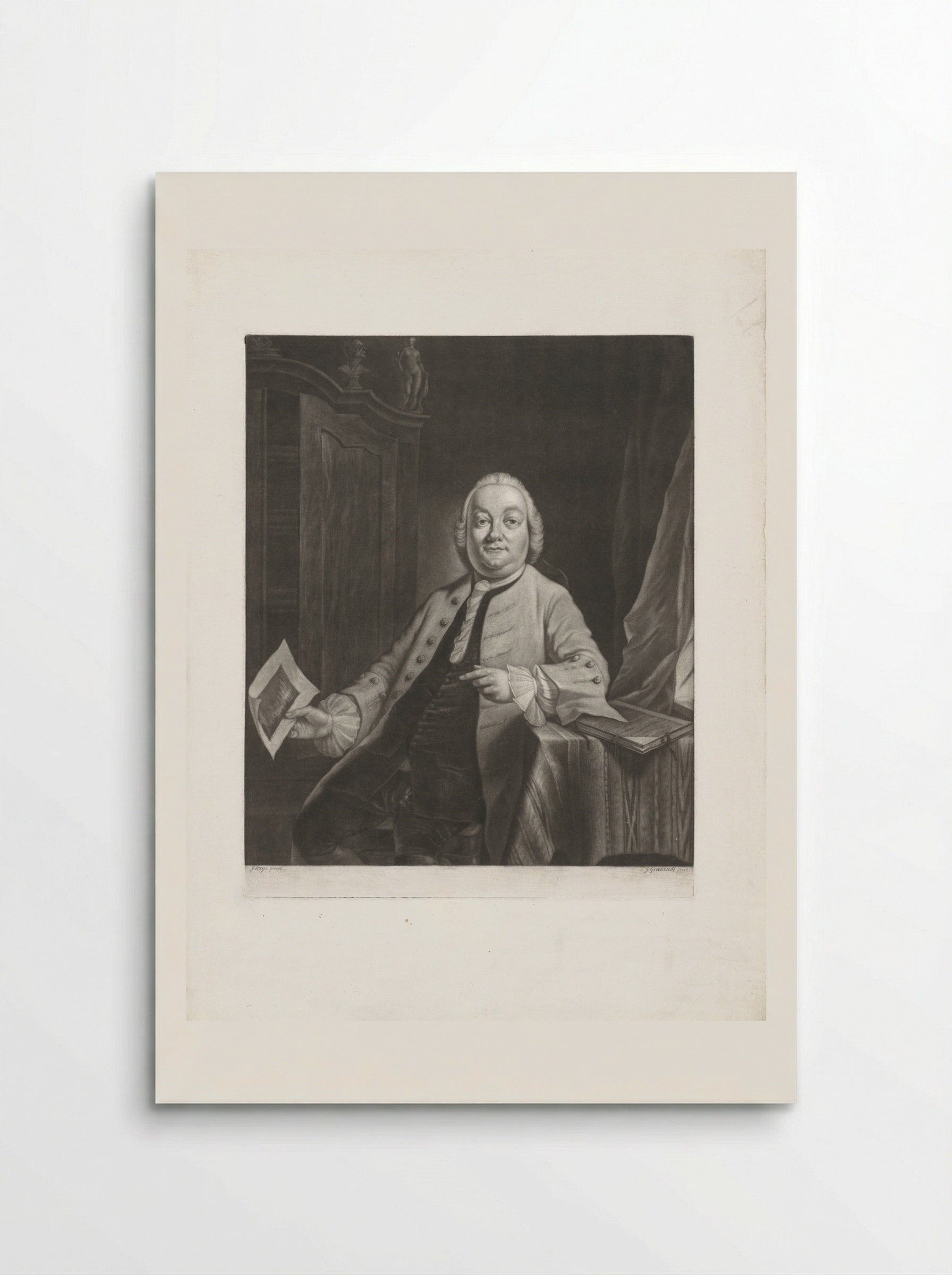 Portrait of a Gentleman - Simon Fokke - Poster