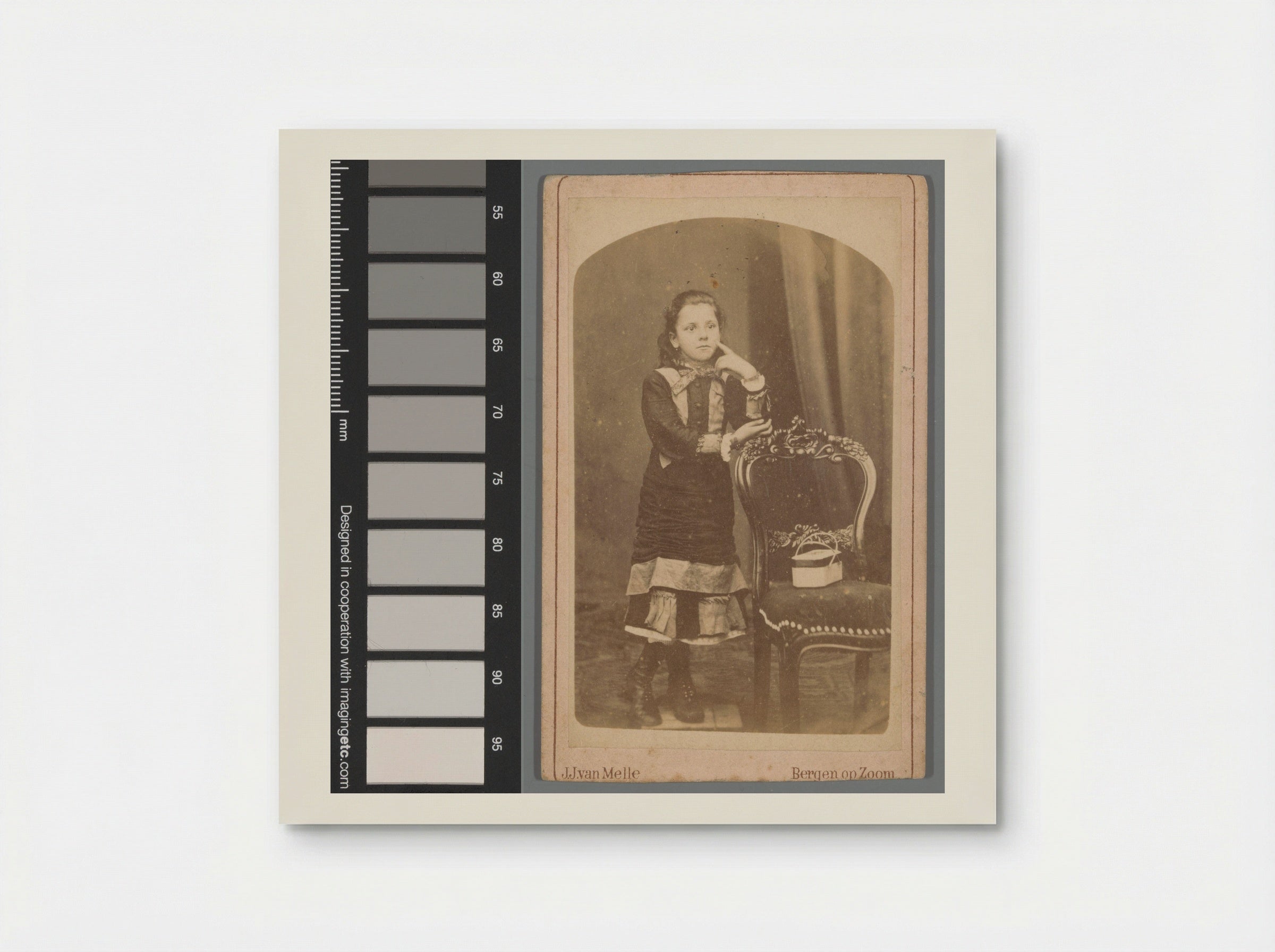 Portrait of a Girl Behind a Chair - J.J. van Melle - Poster