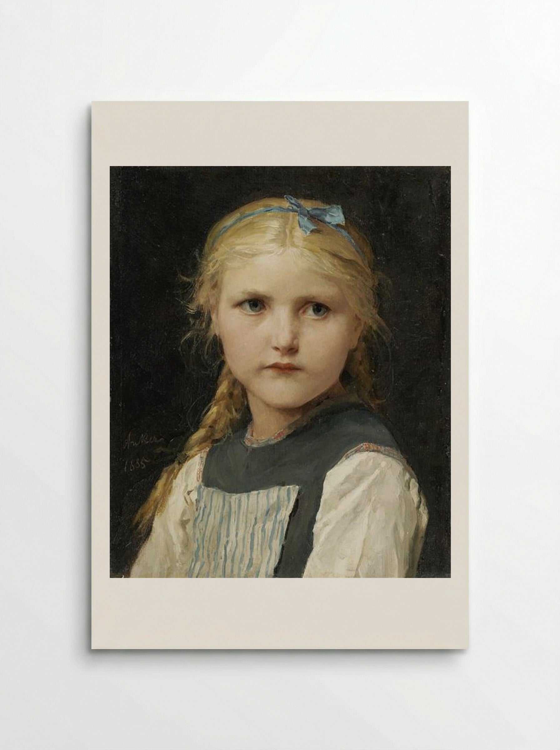 Portrait of a Girl - Albert Anker - Poster