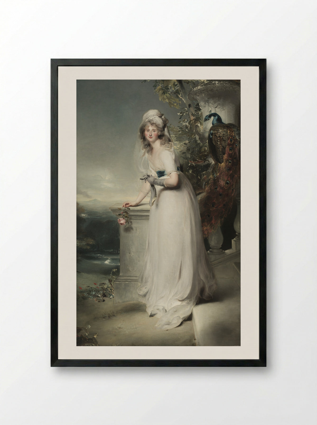 Portrait of a Lady (Elizabeth Farren) - Sir Thomas Lawrence - Framed Print Black