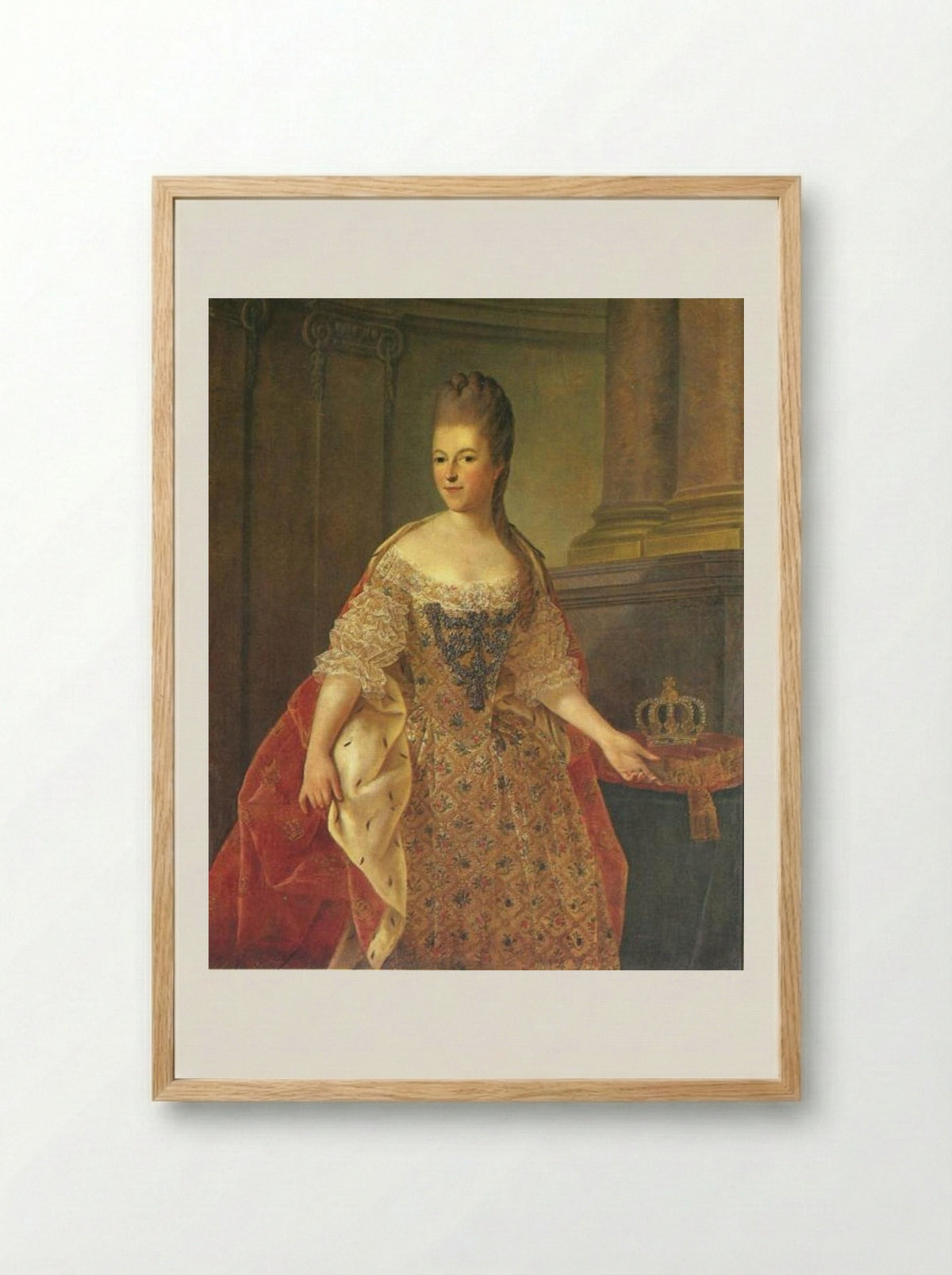 Portrait of a Lady of the Van de Poll Family - Guillaume de Spinny - Framed Print Wood
