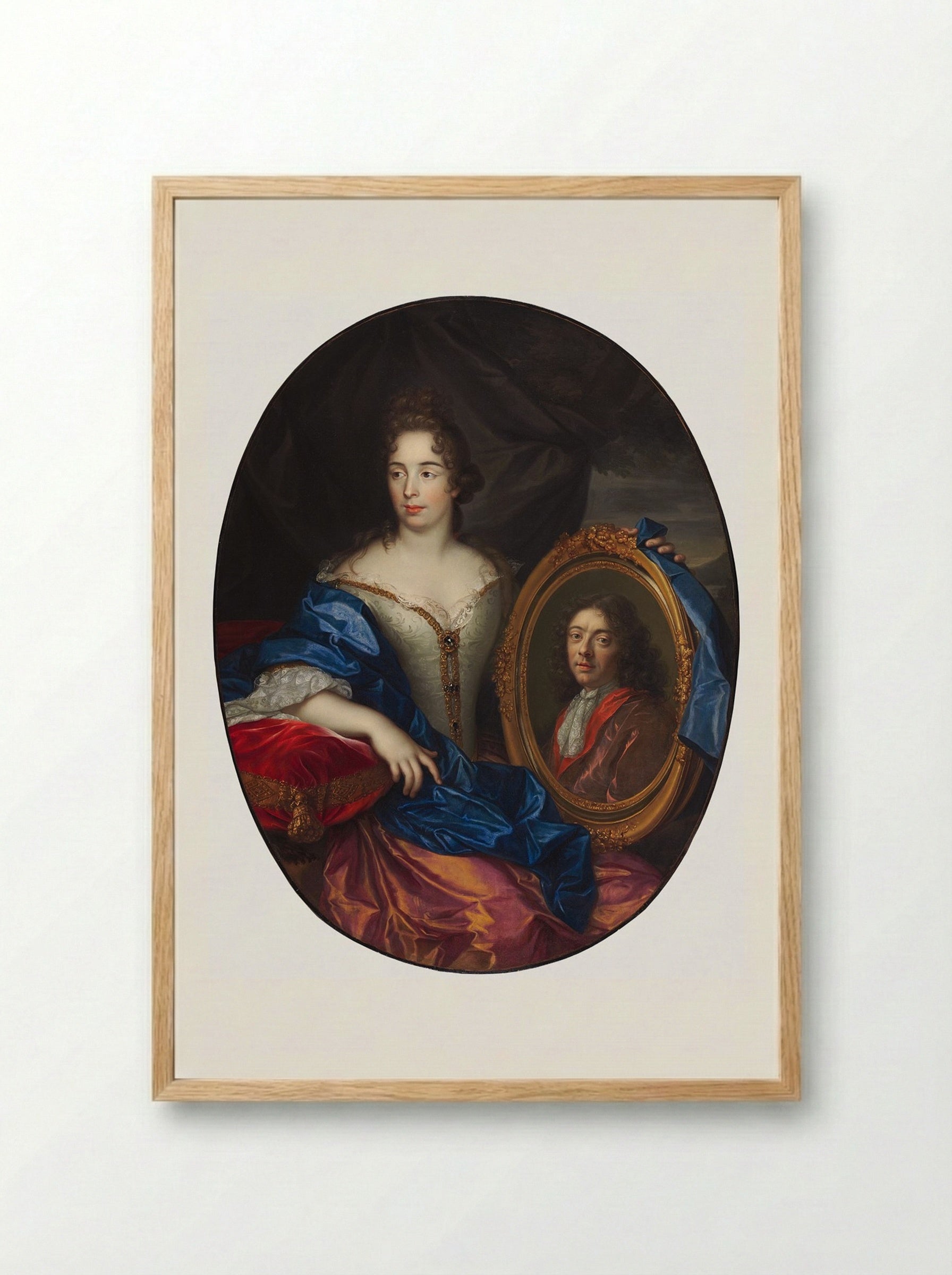 Portrait of a Lady, said to be the Duchess of Aiguillon - Pierre Mignard - Framed Print Wood