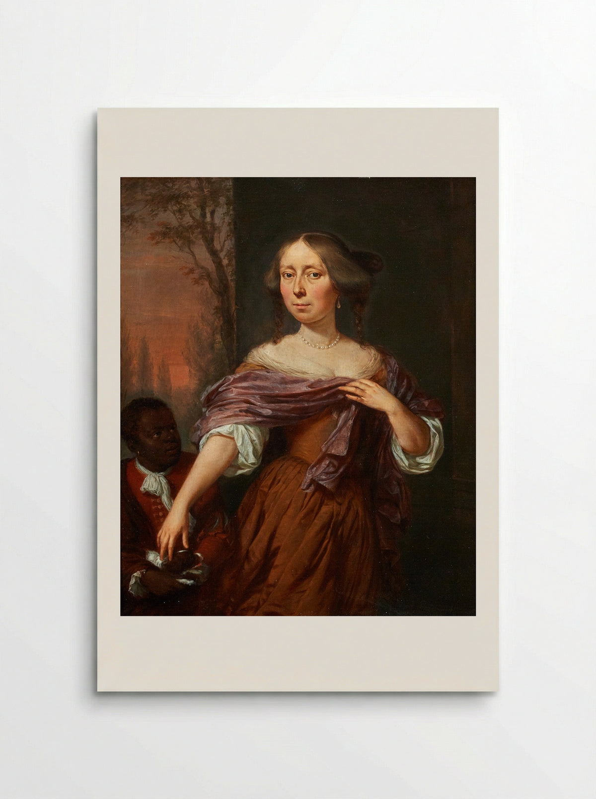 Portrait of a Lady with an Attendant - Jan Verkolje II - Poster