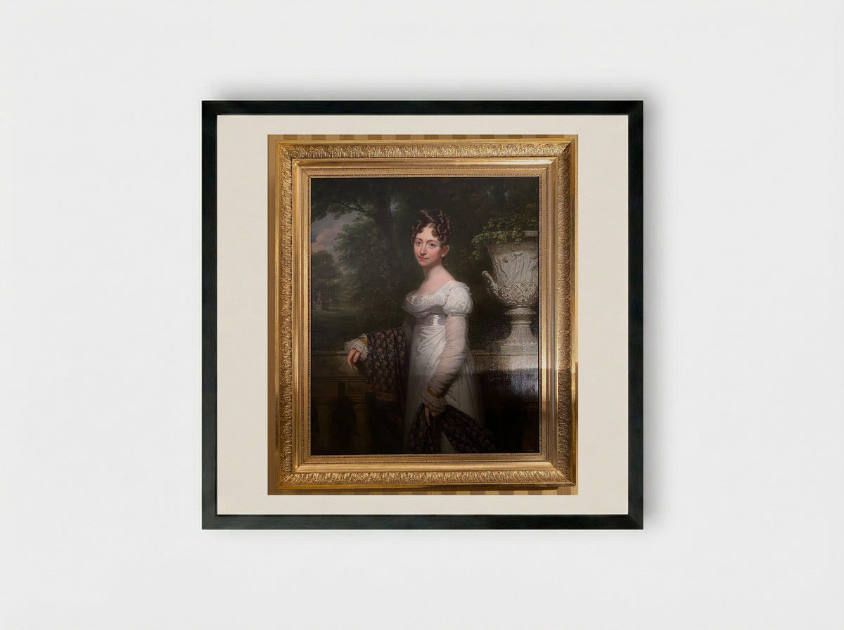 Portrait of a Lady - Charles Howard Hodges - Framed Print Black