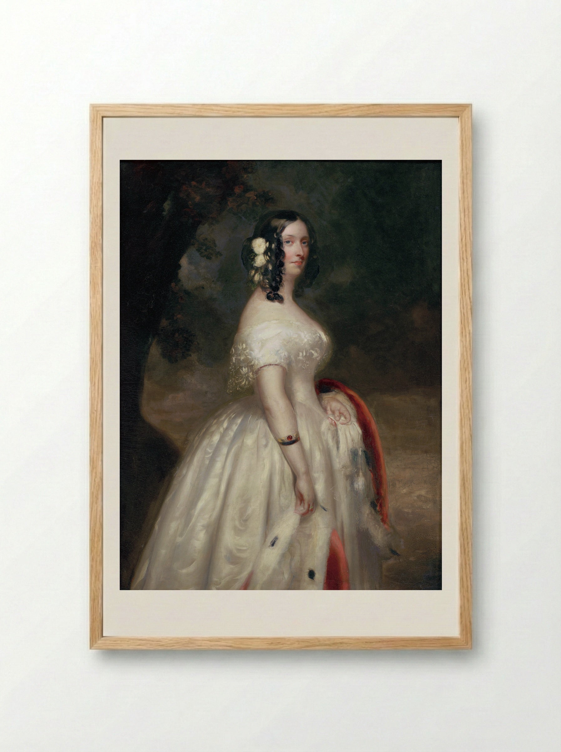 Portrait of a Lady - Franz Xaver Winterhalter - Framed Print Wood