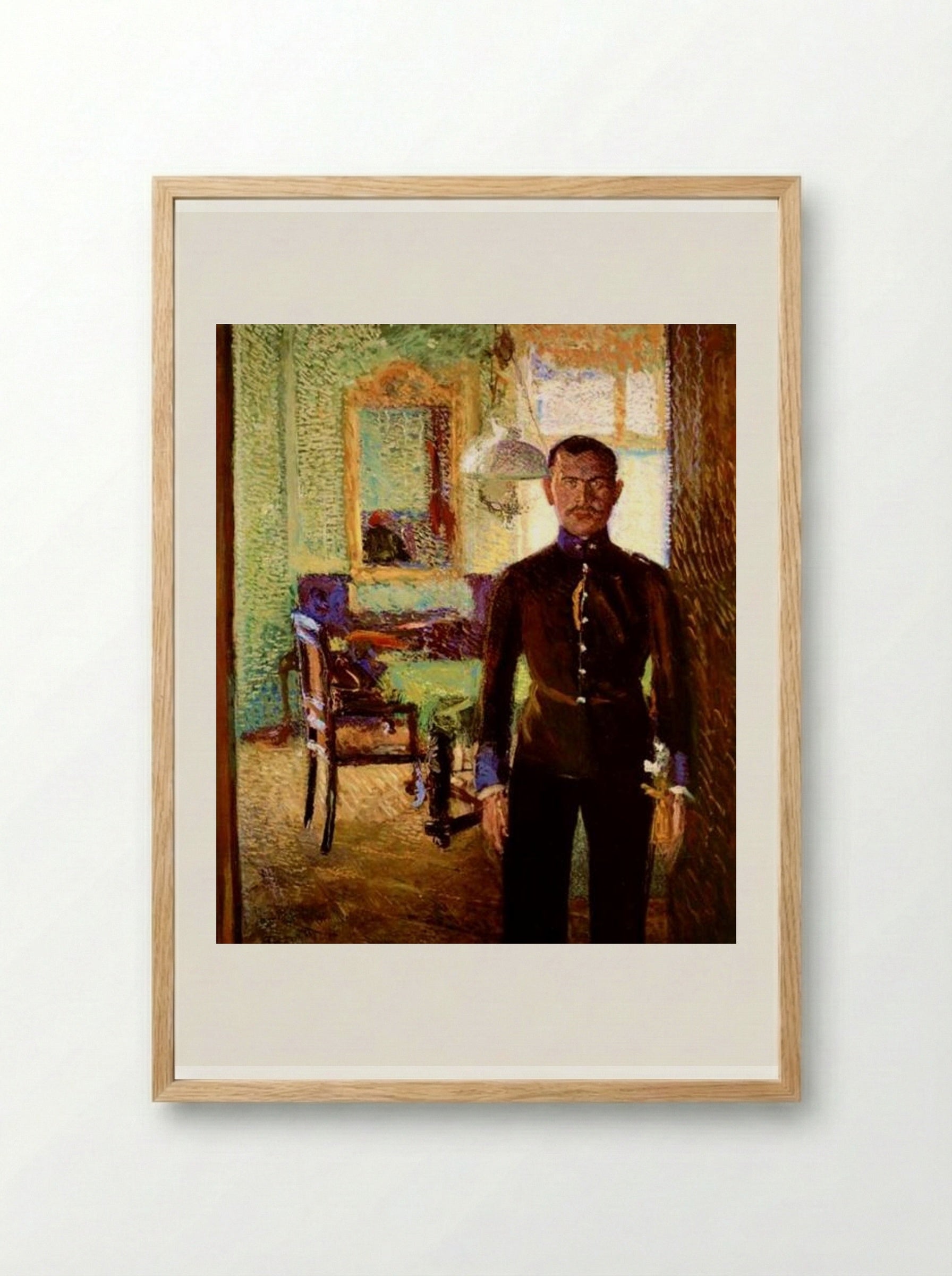 Portrait of a Lieutenant (Alois Gerstl) - Richard Gerstl - Framed Print Wood