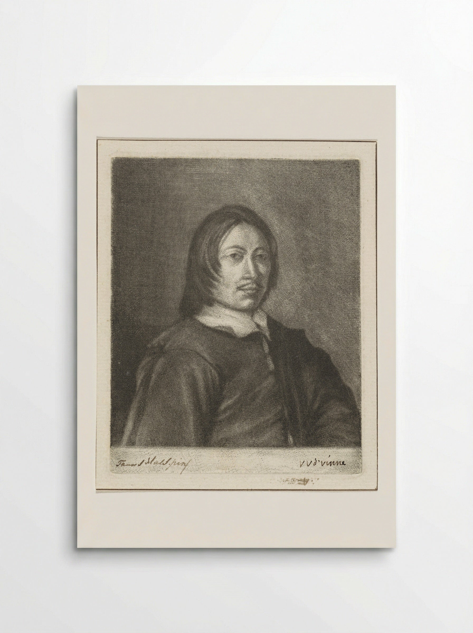 Portrait of a Man (After Frans Hals) - Vincent Laurensz. van der Vinne (II) - Poster