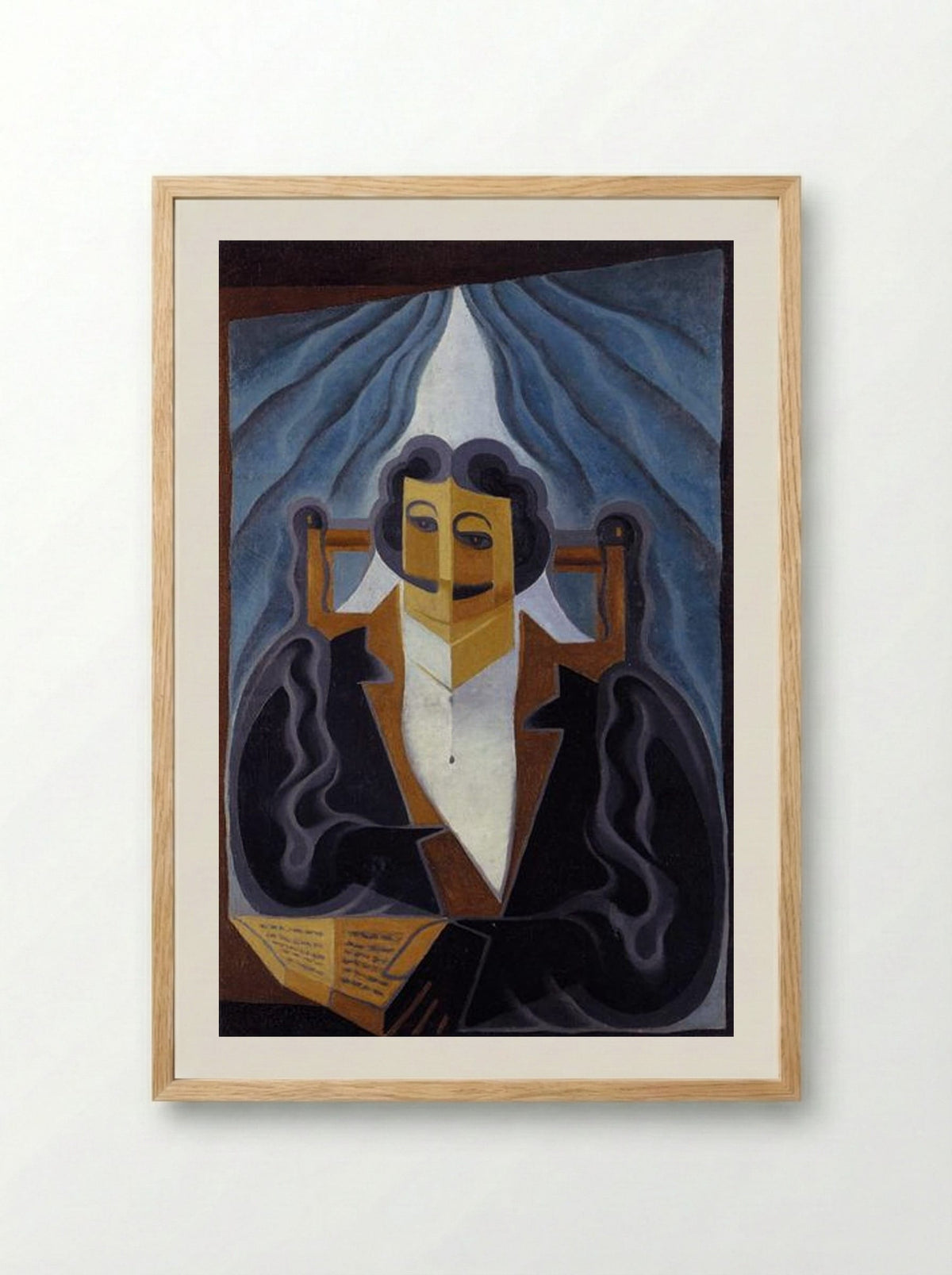 Portrait of a Man (Juan Gris) - Juan Gris - Framed Print Wood