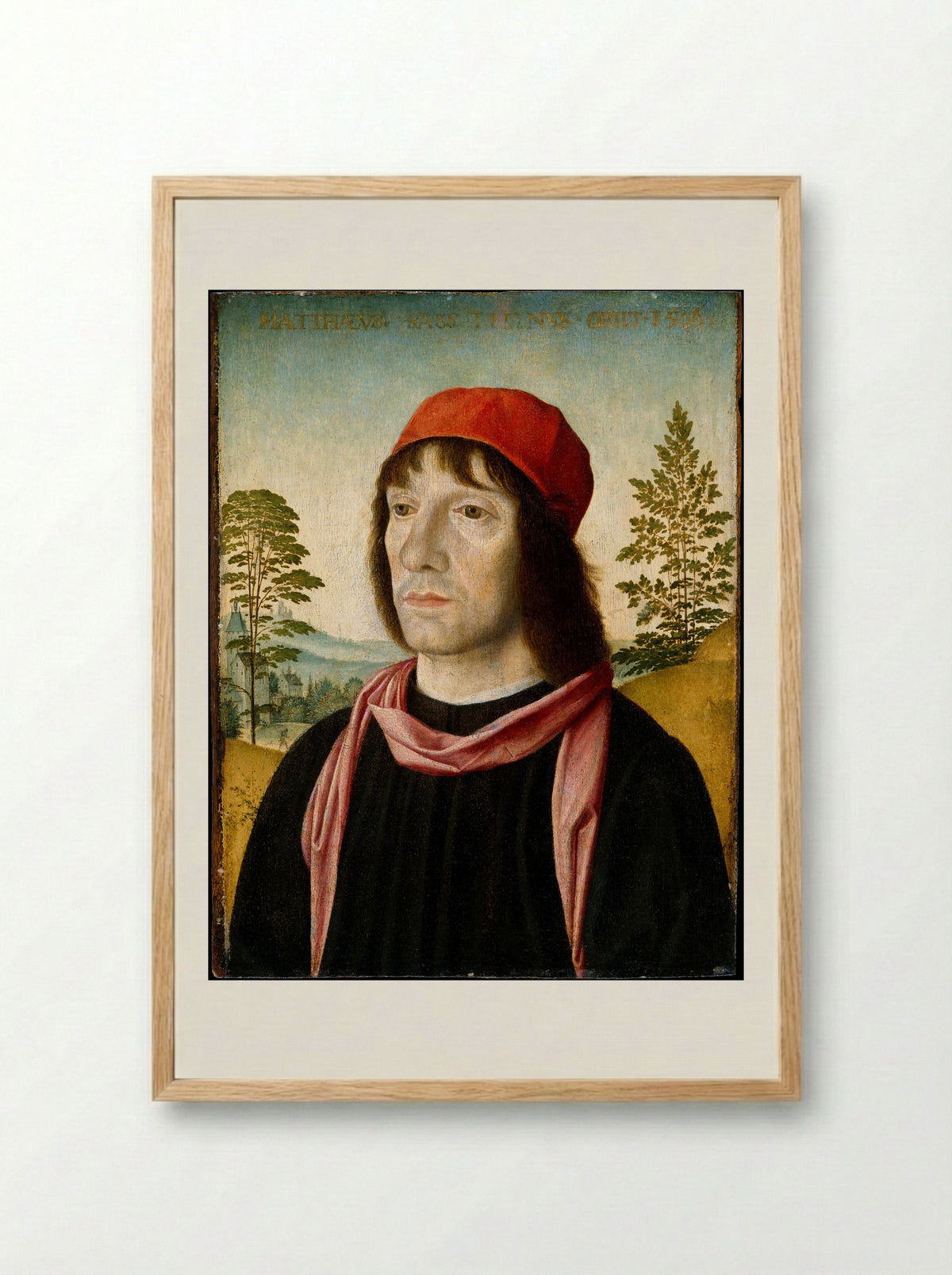 Portrait of a Man (Matthaeus Kastl) - Fra Bartolomeo - Framed Print Wood