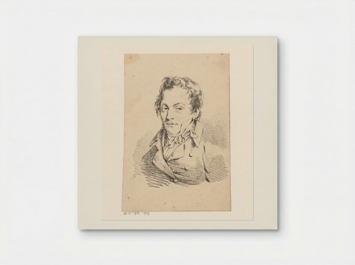 Portrait of a Man, Possibly a Self-Portrait - Jean Augustin Daiwaille - Poster